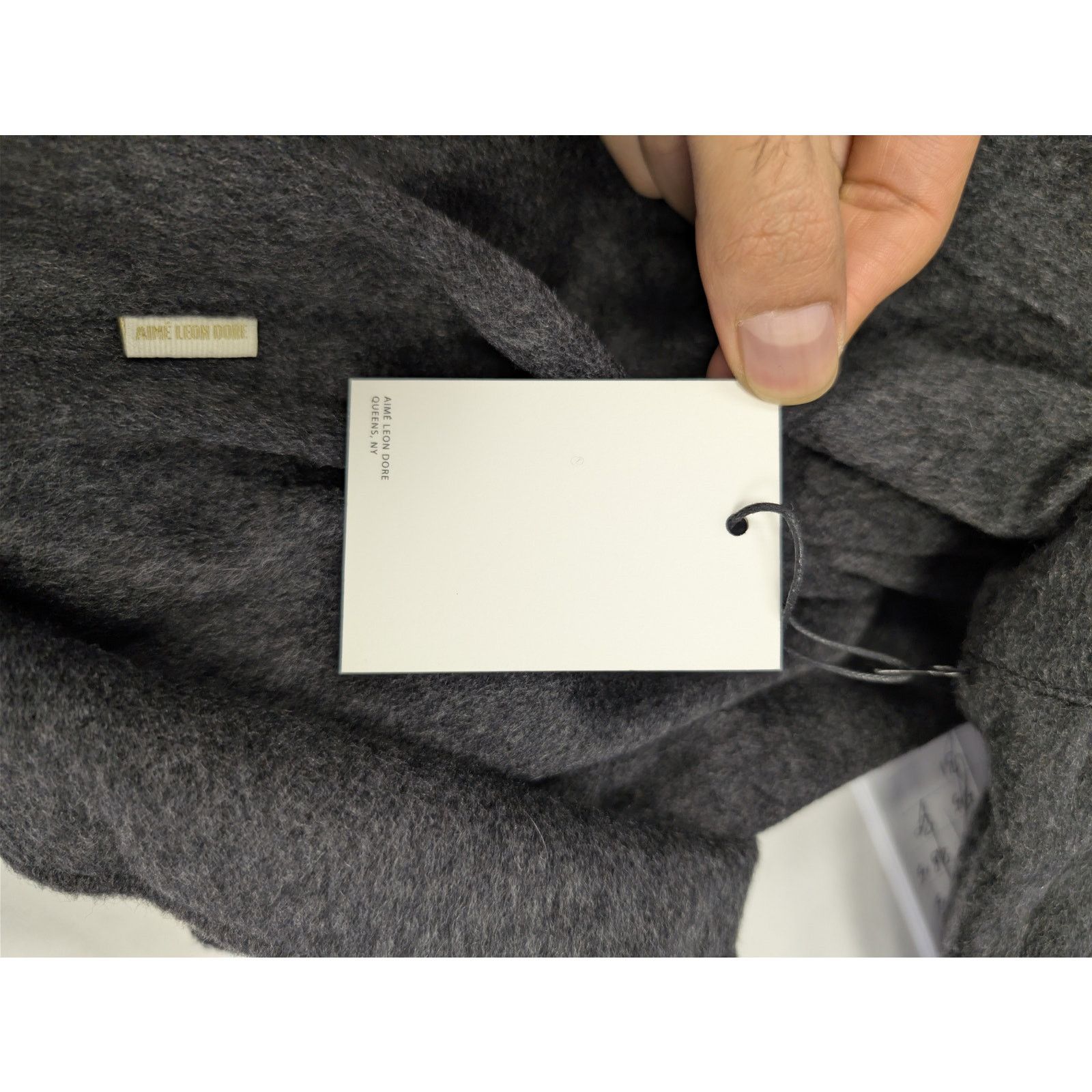 Aime Leon Dore o1rshd1 Cashmere Field Shirt in Graphite Size US XL / EU 56 / 4 - 19 Thumbnail