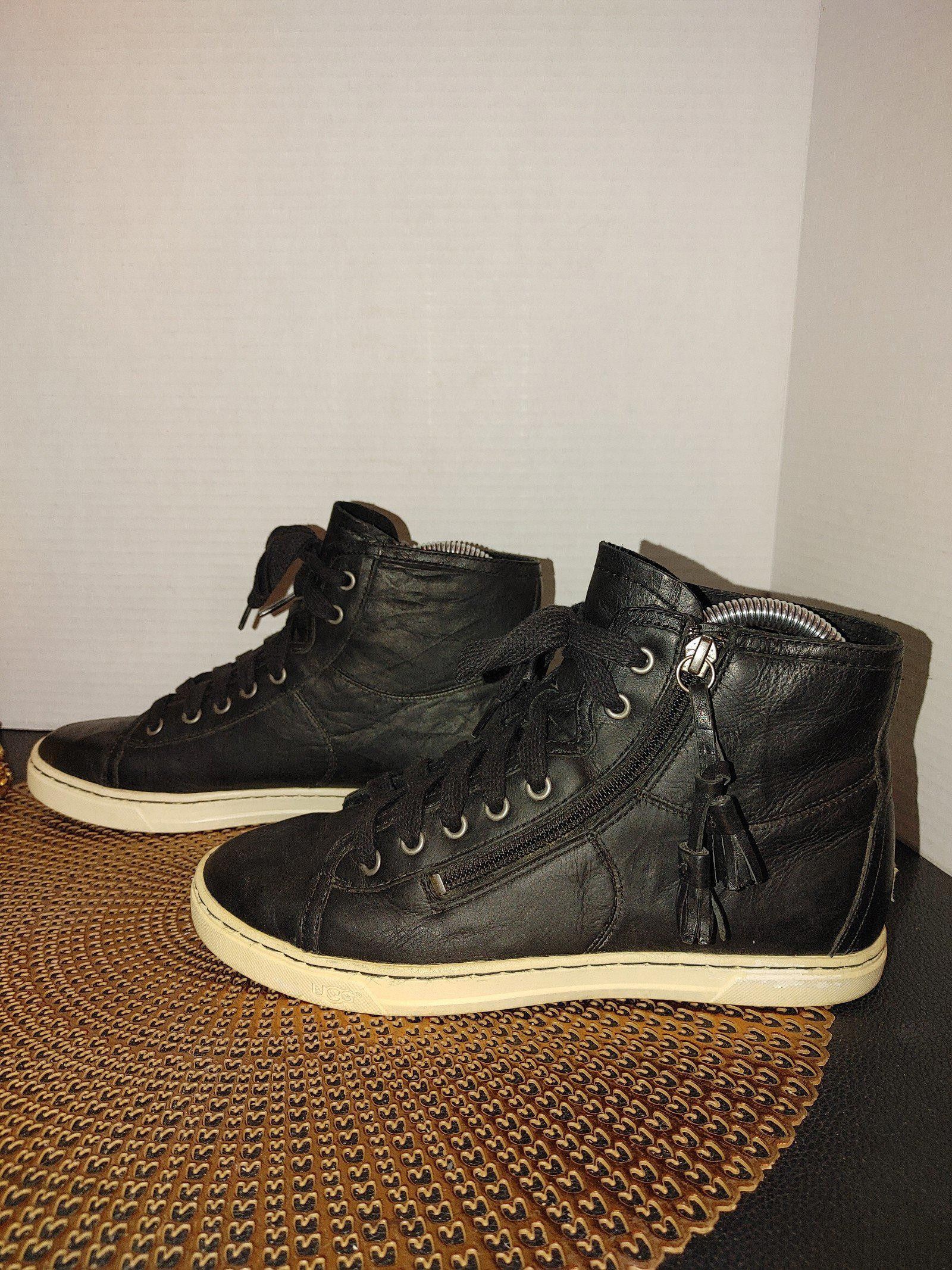 Designer UGG Blaney Trainer Leather Fashion Hi-Top Sneakers Size 7 Size US 7 / IT 37 - 1 Thumbnail