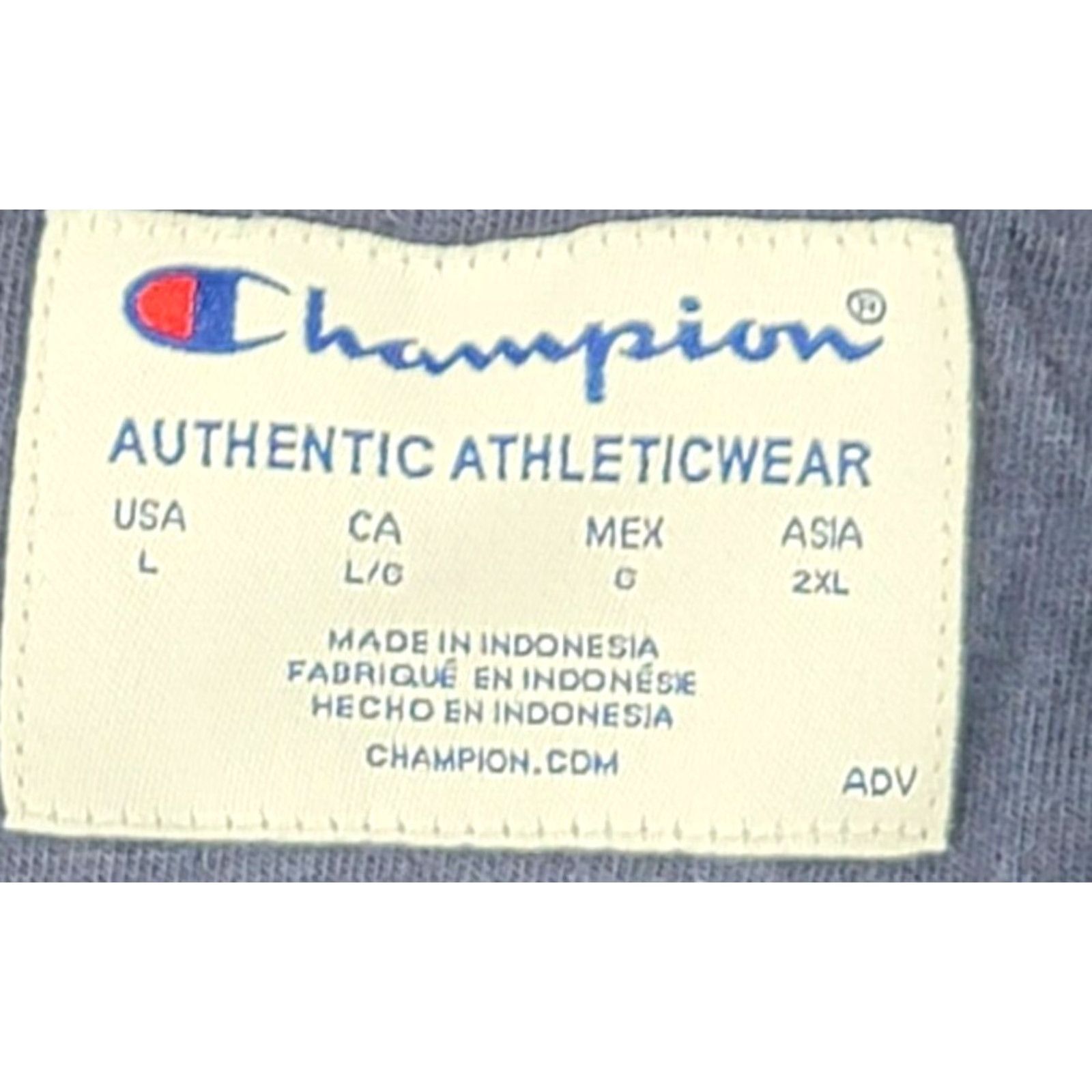 Champion Champion Heritage Sweatshirt Women's L Crew Neck Long Sleeve Print Blue Cotton Polyester Terry Heritage Floral Logo Retro All Seasons Size L / US 10 / IT 46 - 5 Thumbnail
