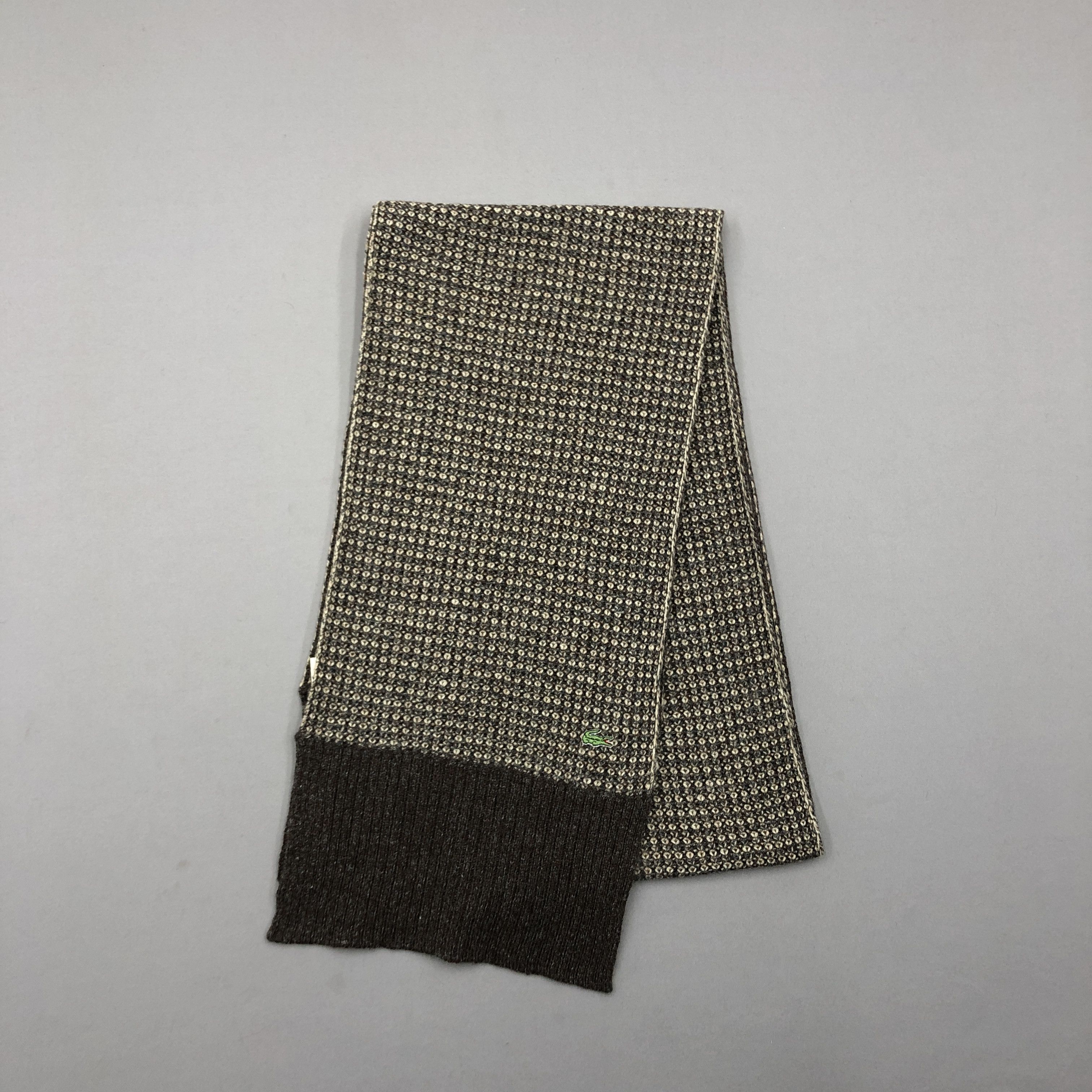Lacoste Vintage Lacoste Scarf Muffler Wool Knit Winter Scarves Size ONE SIZE - 3 Thumbnail