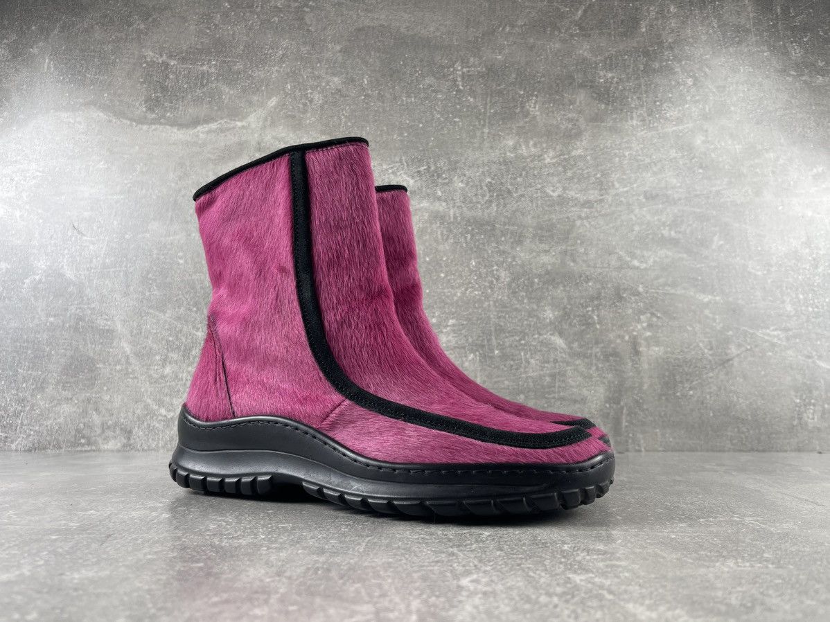 Other Winna Y2K Fur-Lined Winter Boots Pony Hair Pink / Black Size US 10 / IT 40 - 2 Thumbnail