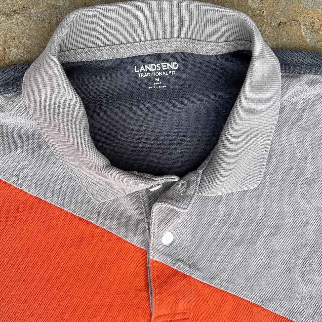 Lands' End Colorblock Cut and Sew Geometric Pique Polo Size US M / EU 48-50 / 2 - 2 Thumbnail