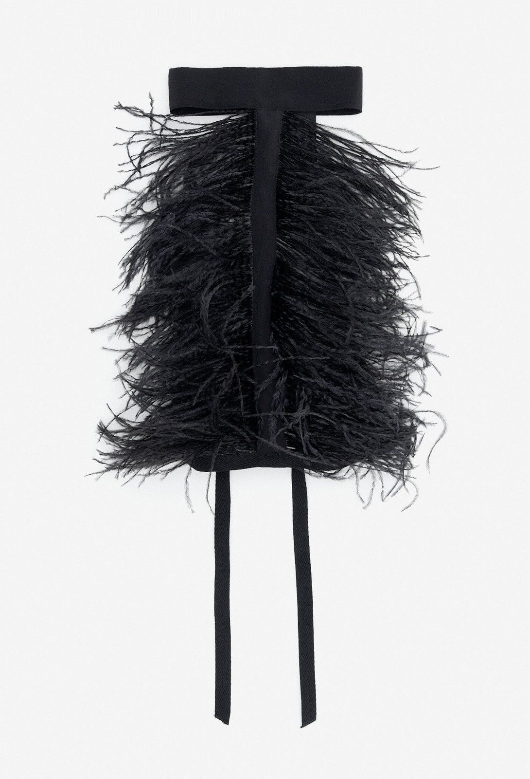 Ann Demeulemeester Ann Demeulemeester Feather Ribbon Silk Necklace Size ONE SIZE - 1 Thumbnail