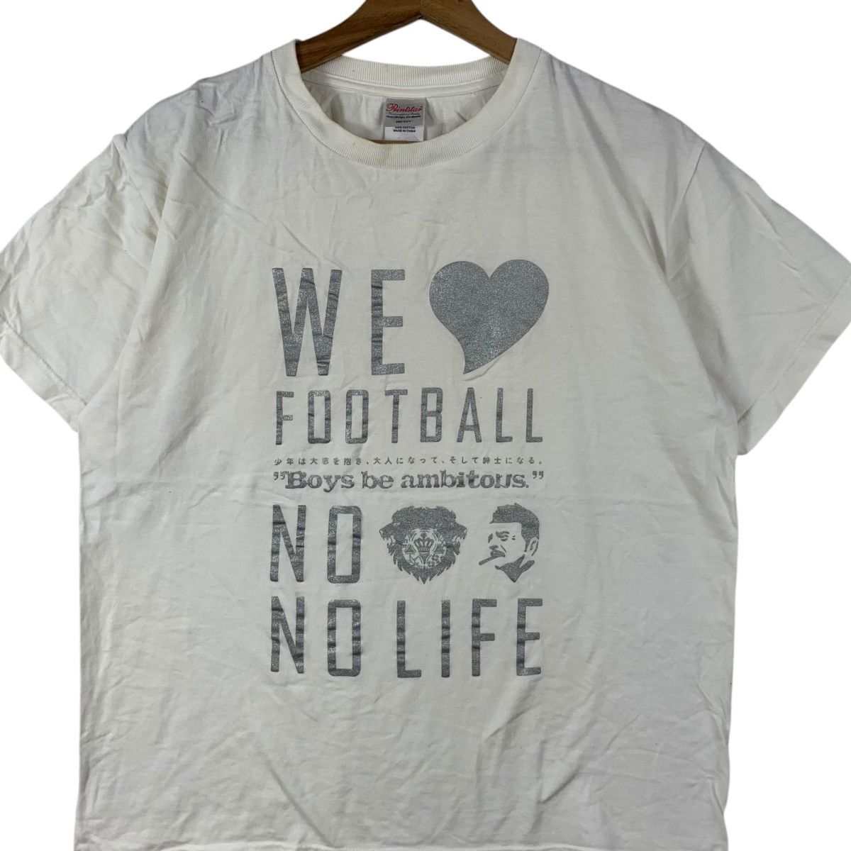 Vintage Vintage WE LOVE FOOTBALL Japan League Soccer Tee Shirt Top Size US M / EU 48-50 / 2 - 3 Thumbnail