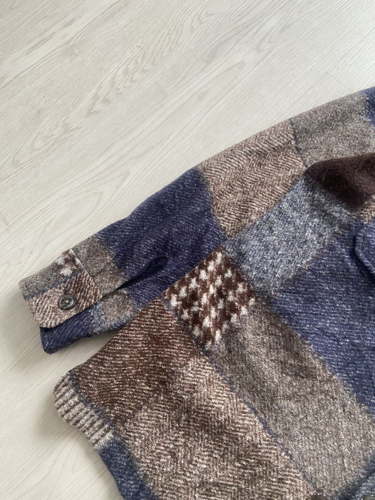 Playboy Vintage Playboy Hybrid Rebuilt Patchwork Wool Jacket Size US L / EU 52-54 / 3 - 4 Thumbnail