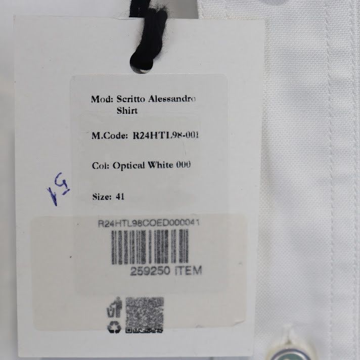 Berluti o1rshd1 Scritto Alessandro Shirt in Optical White Size US M / EU 48-50 / 2 - 14 Thumbnail