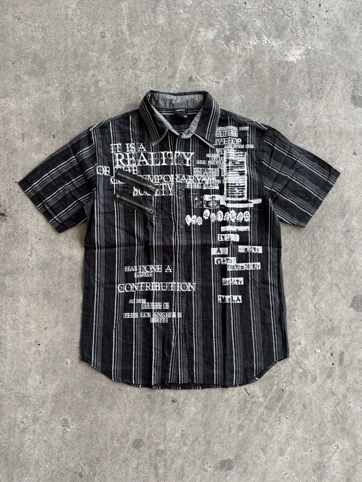 Japanese Brand Shirt Button Ups Impala Seditionaries Poem Cyber Gothic Punk Size US XL / EU 56 / 4 - 1 Thumbnail
