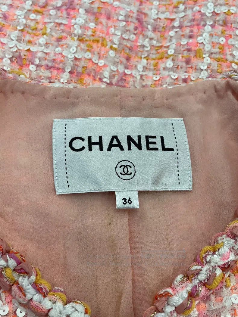 Chanel Chanel Cruise series pink sequin plaid dress Size XS / US 0-2 / IT 36-38 - 5 Thumbnail