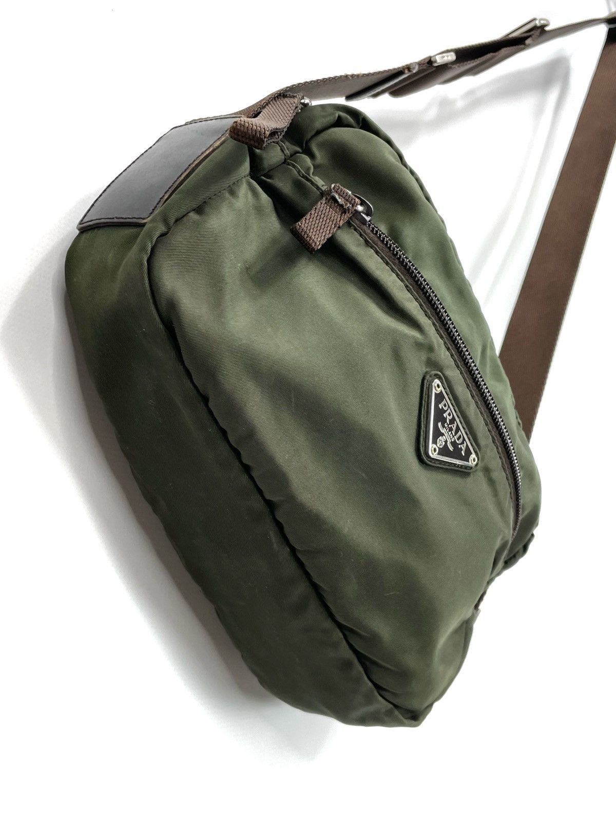 Prada Prada Milano Tessuto Nylon Crossbody Bag – Olive Green Size ONE SIZE - 9 Thumbnail