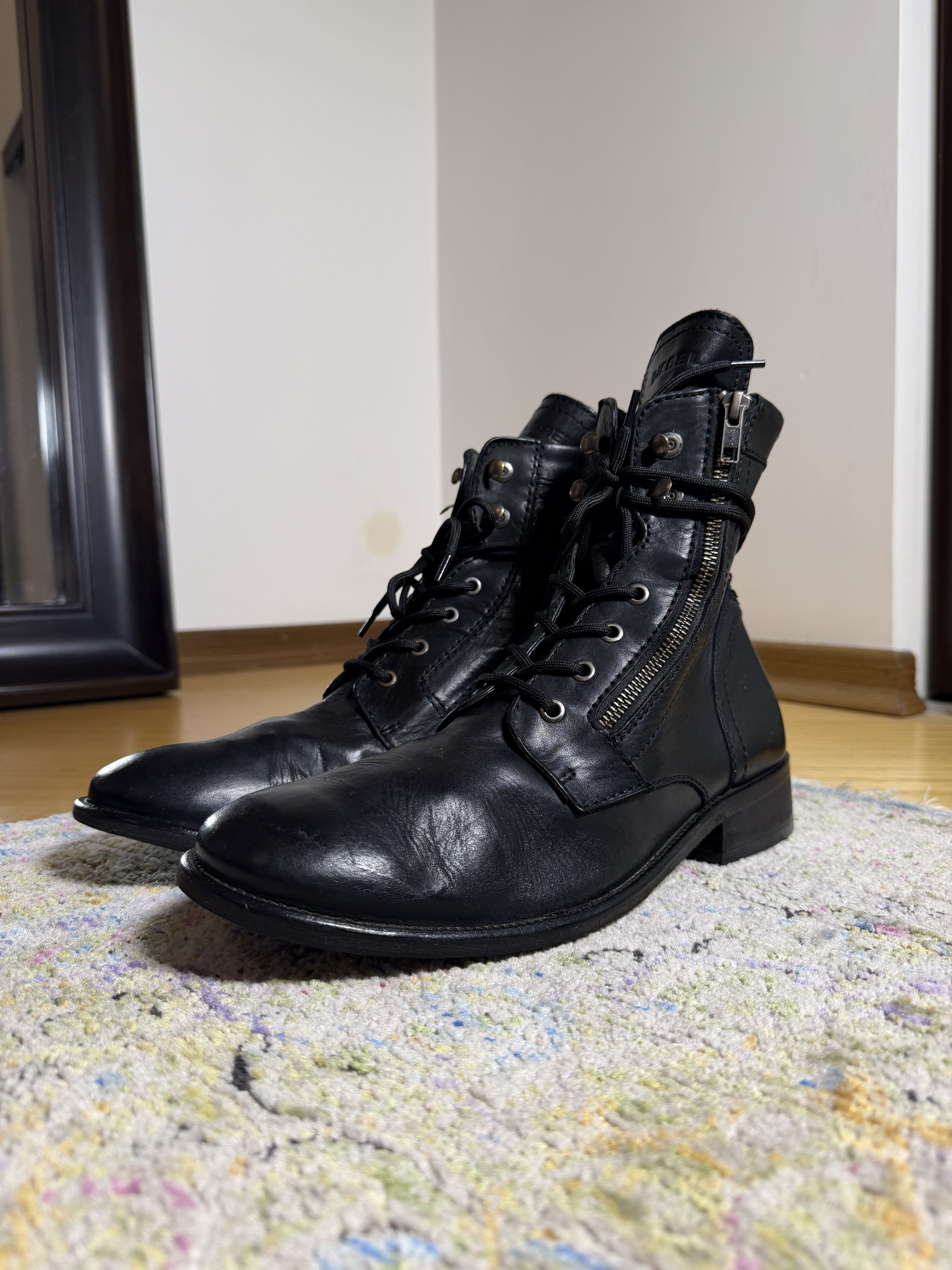 Diesel Diesel The Pit Black Boots Size US 12 / EU 45 - 2 Thumbnail