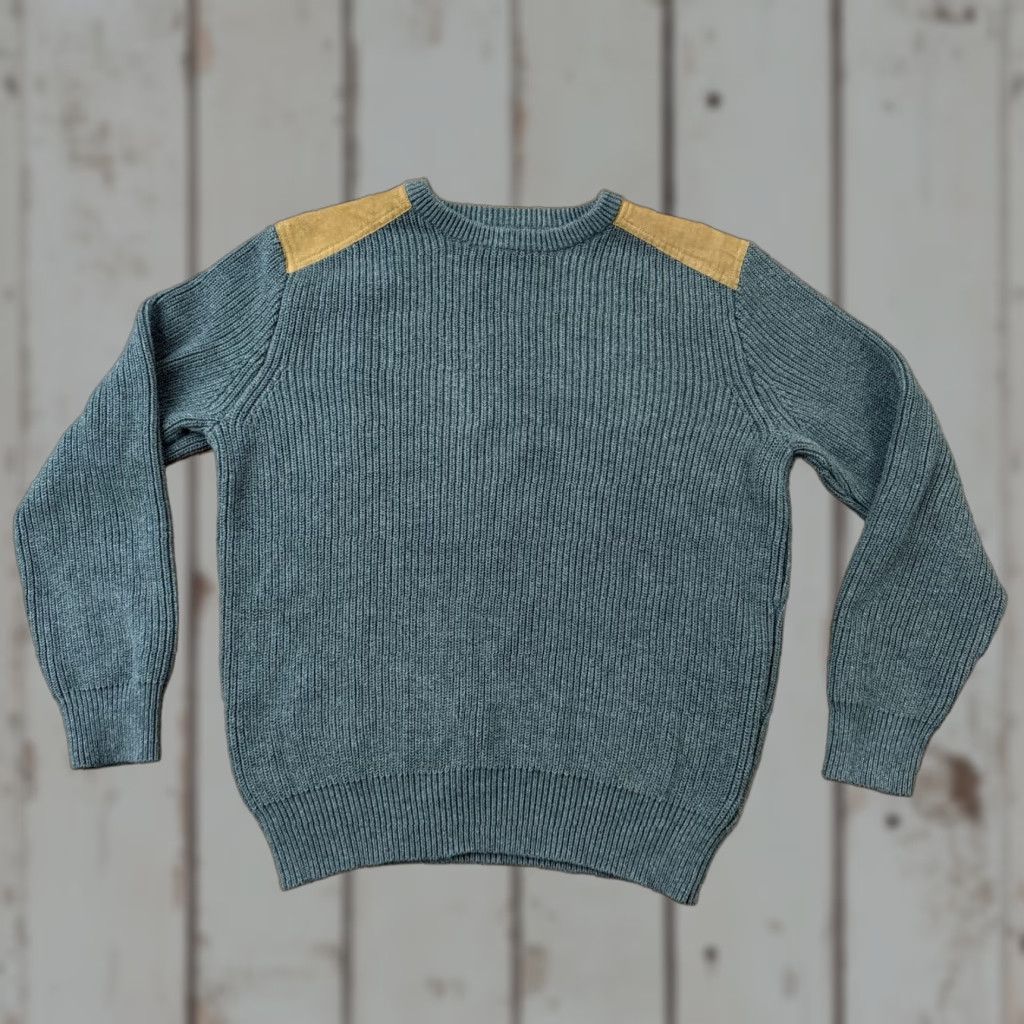 J.Crew J.CREW Sweater Men L Gray Knit Cotton Pullover Crew Neck Long Sleeve 100% Cotton Patch Logo Preppy Casual Shirt Size US L / EU 52-54 / 3 - 1 Thumbnail