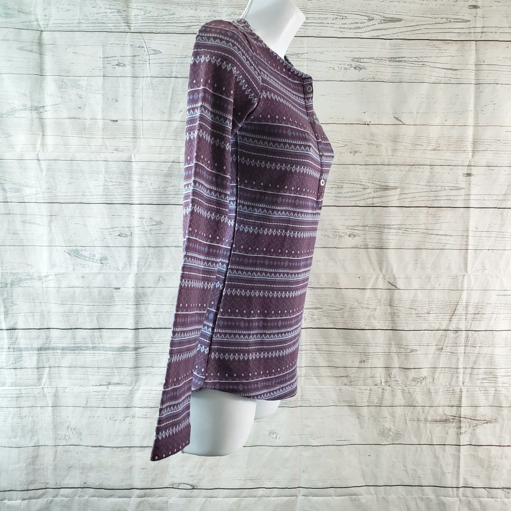 Vintage Columbia Womens Long Sleeve Top XS Purple Stripe Cotton Blend T-Shirt Shirt Pullover Regular Size XS Womens Columbia Stripe Top Size XS / US 0-2 / IT 36-38 - 3 Thumbnail