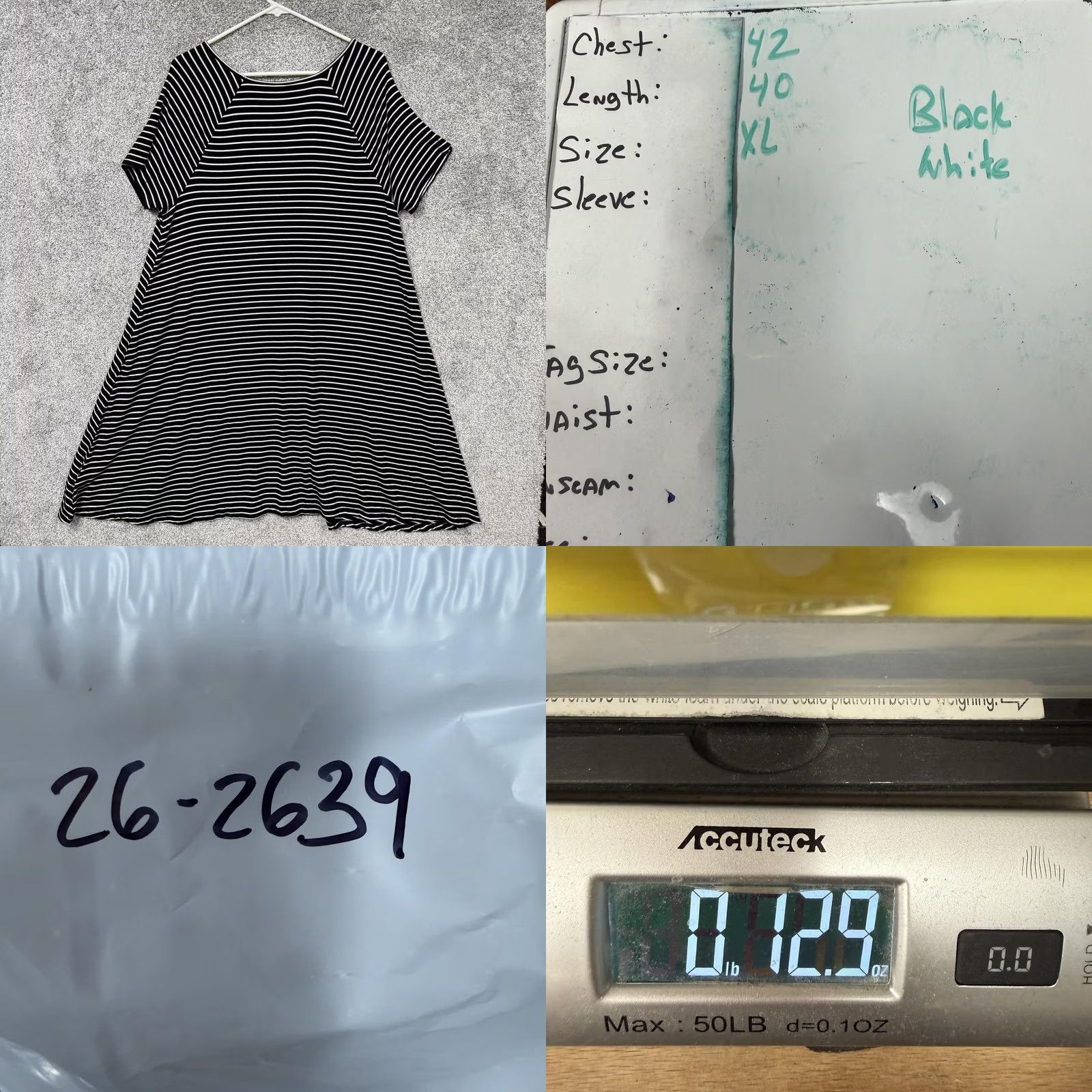 Old Navy VINTAGE Old Navy T-Shirt Dress XL Tall Black White Striped Knit Swing Dress Casual Womens Size XL / US 12-14 / IT 48-50 - 8 Thumbnail