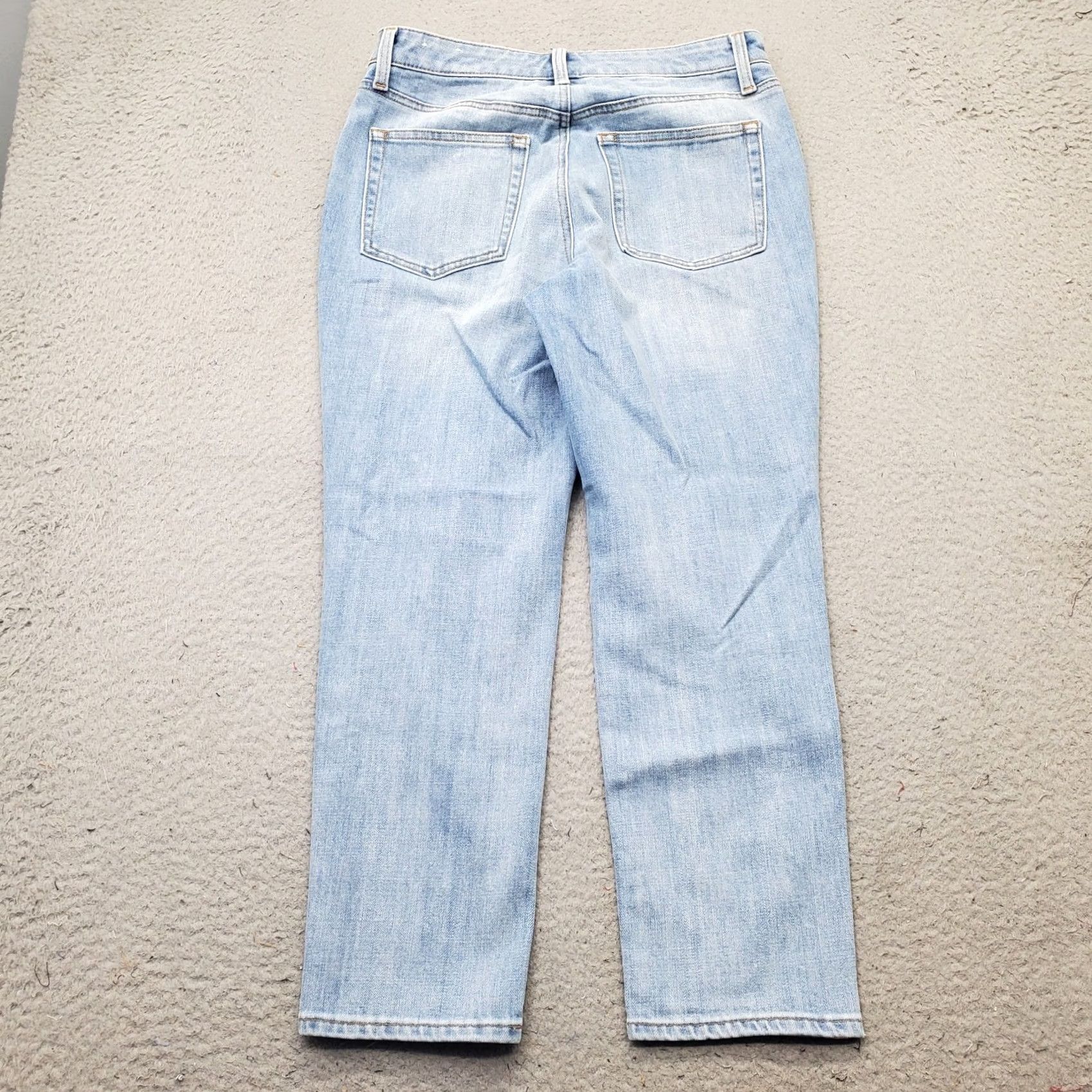 Talbots Talbots Modern Ankle Jeans Womens 4P Blue Denim Medium Wash 5-Pocket Design Straight Jeans XS? Size 27" / US 4 / IT 40 - 2 Thumbnail