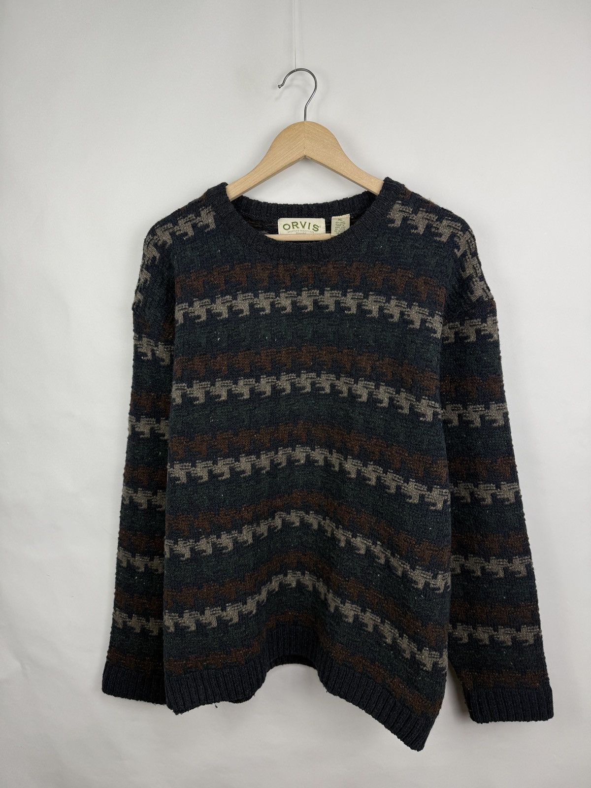 Orvis 🇺🇸 Vintage 90s Orvis Southwestern Navajo Fisherman Sweater Size US XL / EU 56 / 4 - 2 Thumbnail