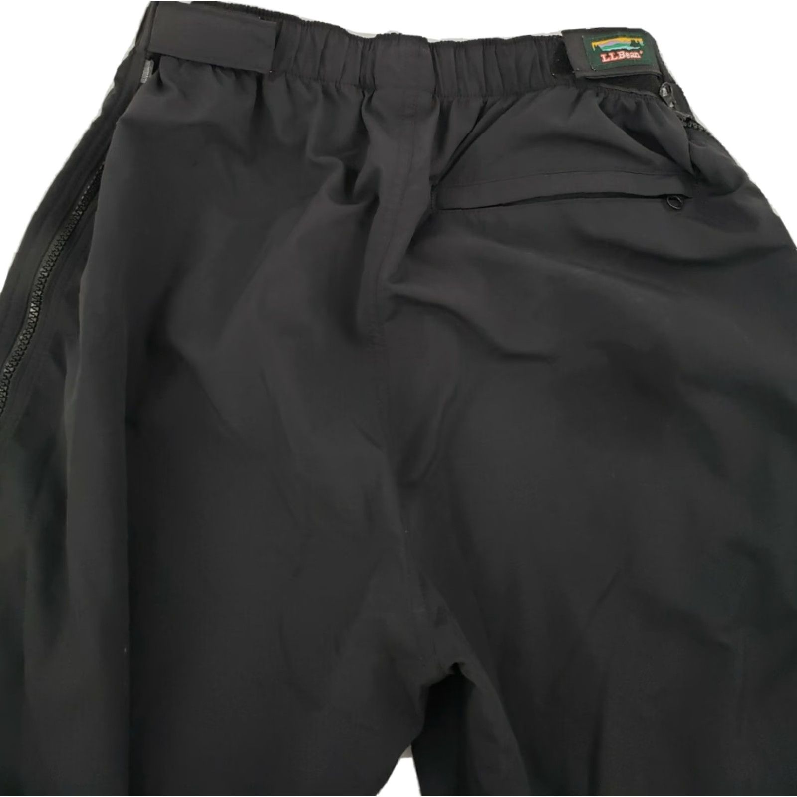 Vintage VINTAGE LL Bean Women's Pants Medium Black Nylon Casual Travel Windbreaker Zipper US Made Size 32" / US 10 / IT 46 - 3 Thumbnail