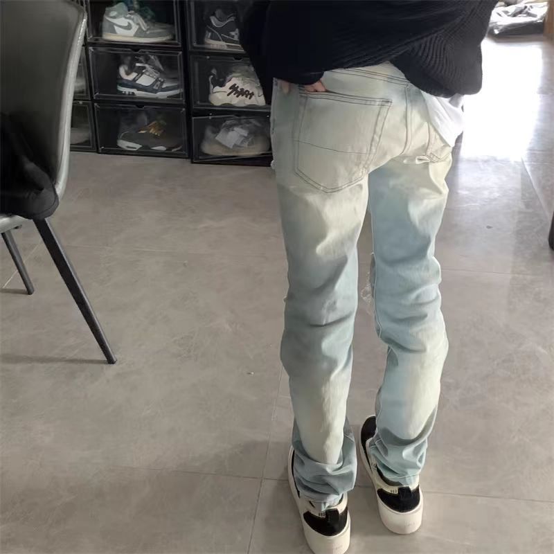 Japanese Brand × Jean High street ripped coloured patch distressed washed jeans Size US 32 / EU 48 - 3 Thumbnail