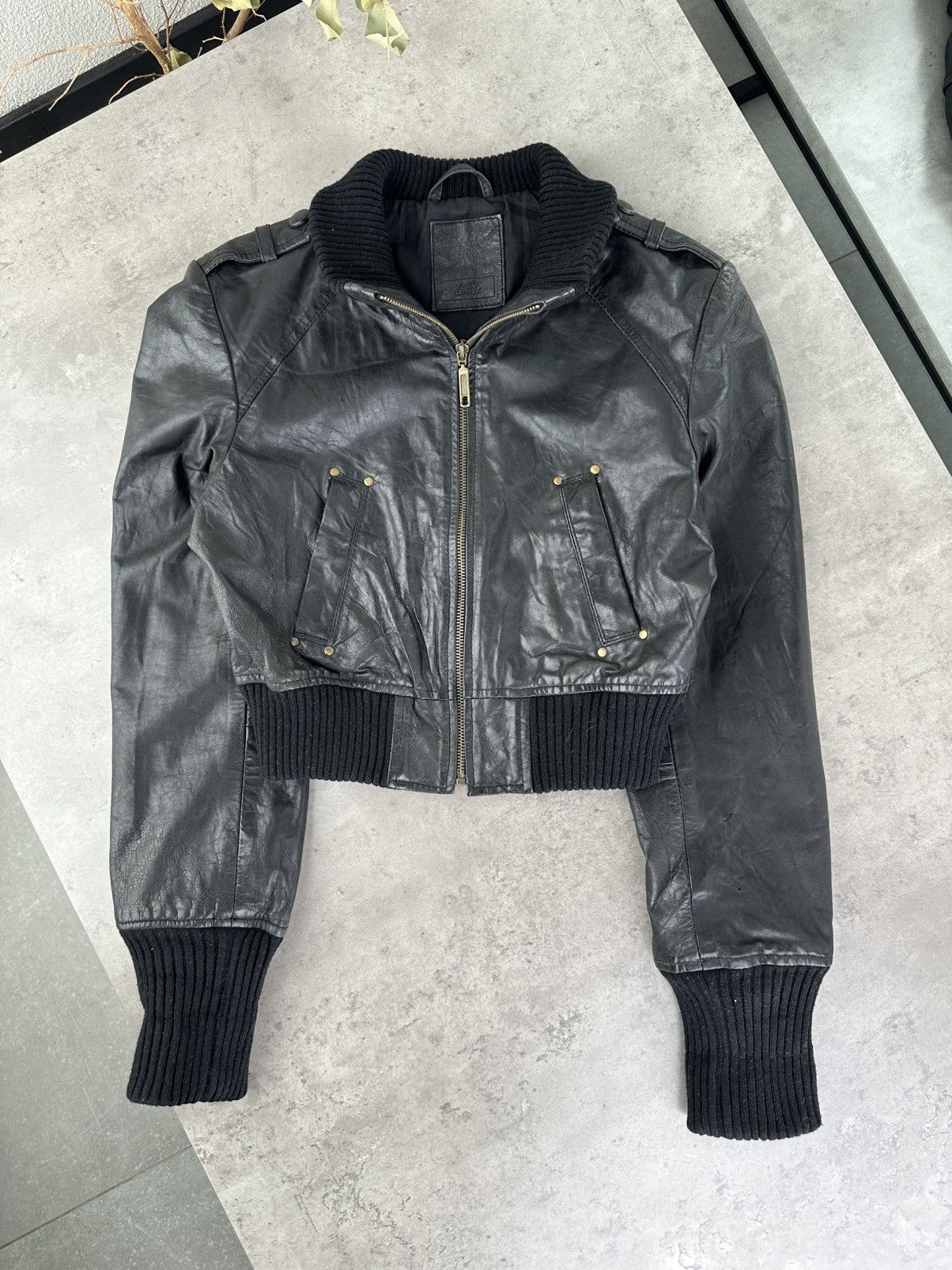 Japanese Brand Vintage Cropped Leather Jacket Size S / US 4 / IT 40 - 1 Thumbnail