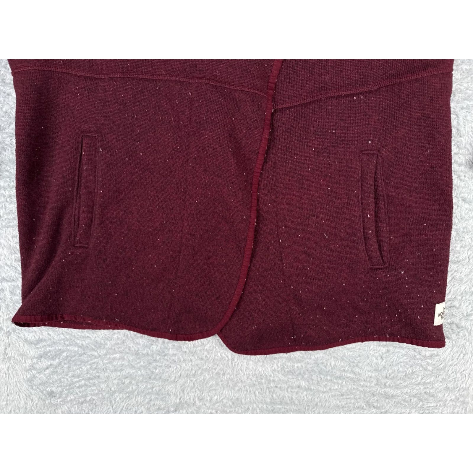 The North Face The North Face Sweater Cardigan Womens XS Red Hooded Knit Shell Logo Casual Buttonless Wrap Mock Neck A Size XS / US 0-2 / IT 36-38 - 5 Thumbnail