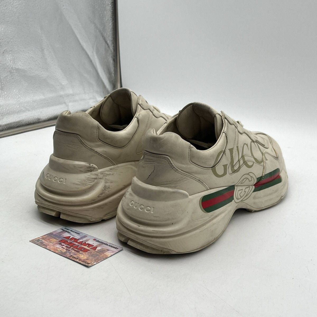 Gucci Gucci Rhyton Leather sneaker logo Size US 11 / EU 44 - 5 Thumbnail