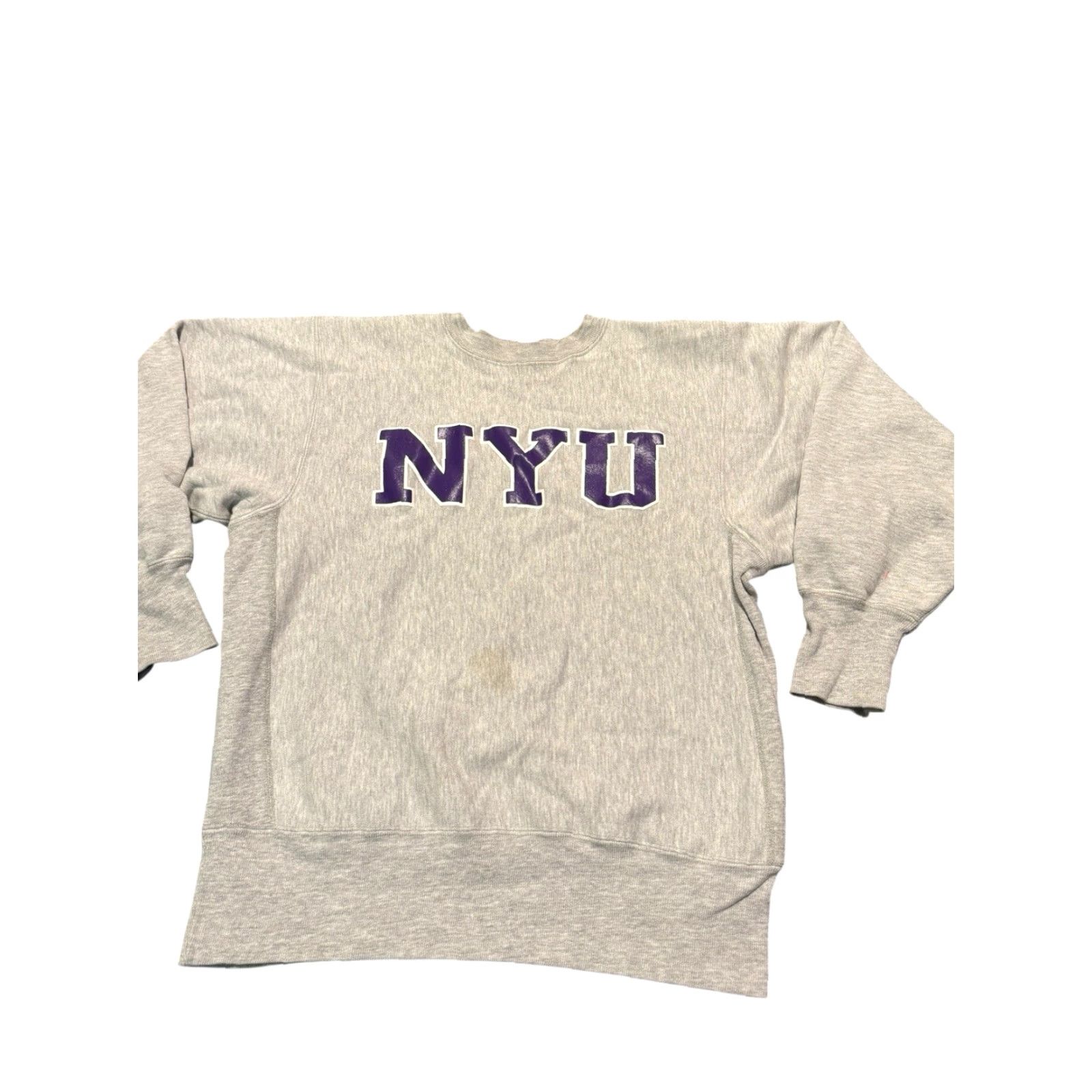 Champion VINTAGE Champion Reverse Weave Sweatshirt NYU Gray Heather L Mens Size US L / EU 52-54 / 3 - 2 Thumbnail