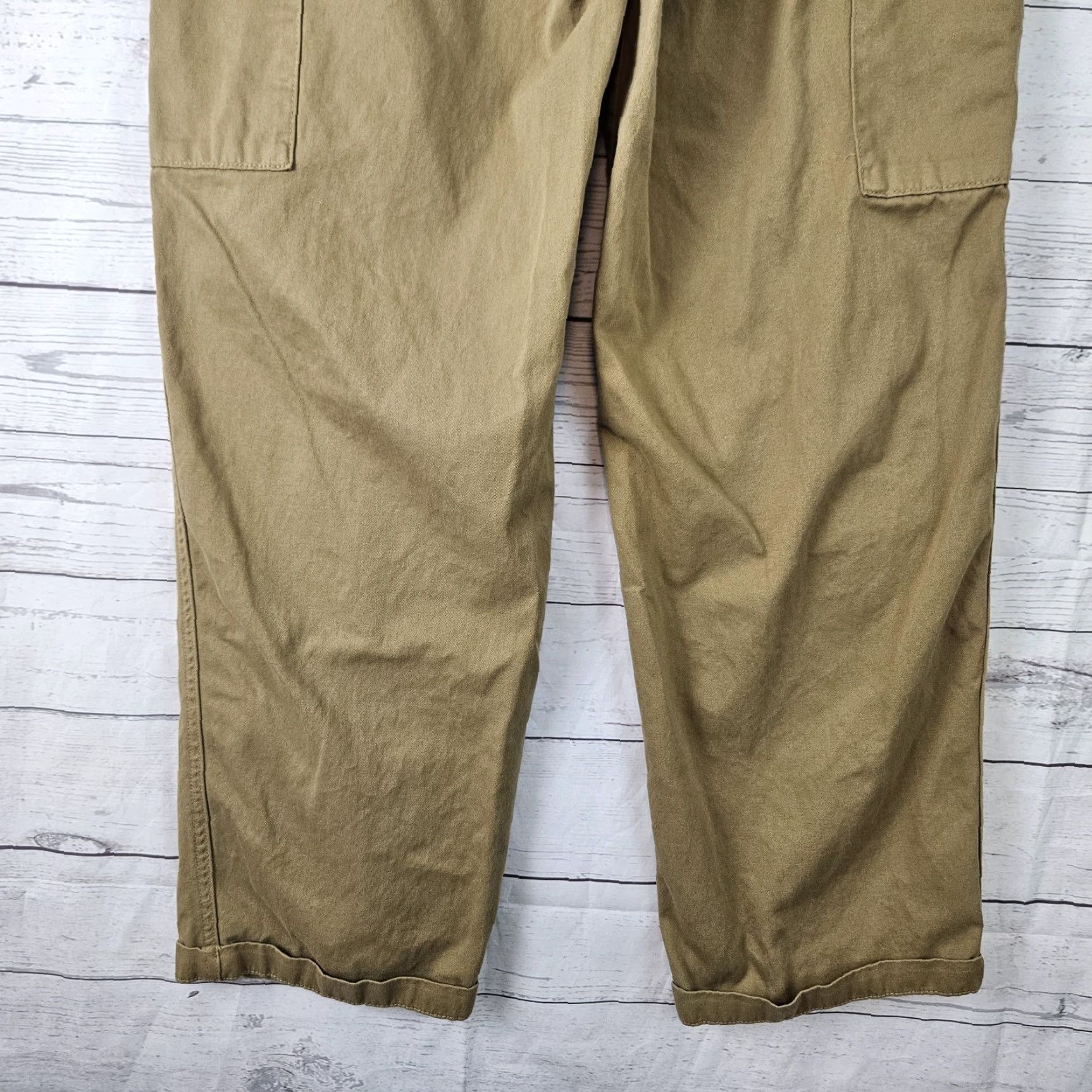 Billabong Billabong Womens Cargo Pants Sz 29 Khaki High Rise Cotton Regular Inseam 28.5” Brown Girl Womens Size 29" - 5 Thumbnail