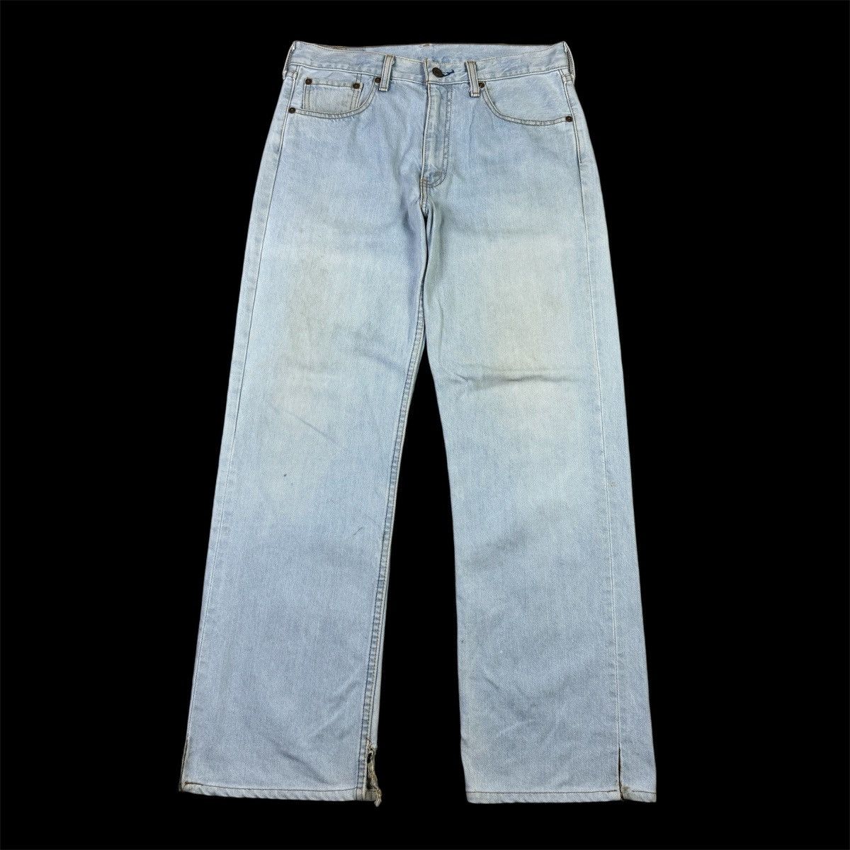 Levi's × Vintage 💥Vintage 90s Levis 511 Ripped Light Blue Denim Pant Size US 31 - 1 Thumbnail