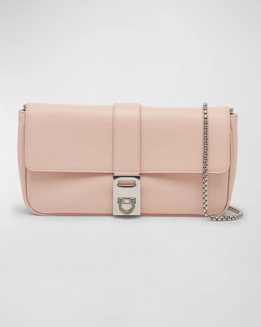 Salvatore Ferragamo o1s1rm0924 Size: OS / Flap Crossbody Bag in Pink Size ONE SIZE - 1 Thumbnail
