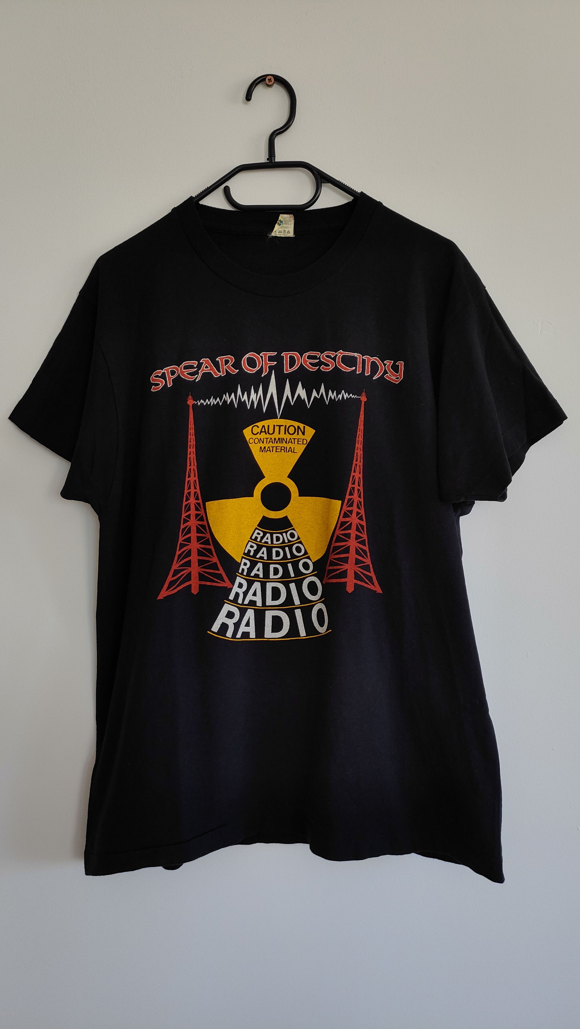 image of Band Tees x Screen Stars Spear Of Destiny 1988 Tour Punk Rock T-Shirt in Black, Men's (Size XL)