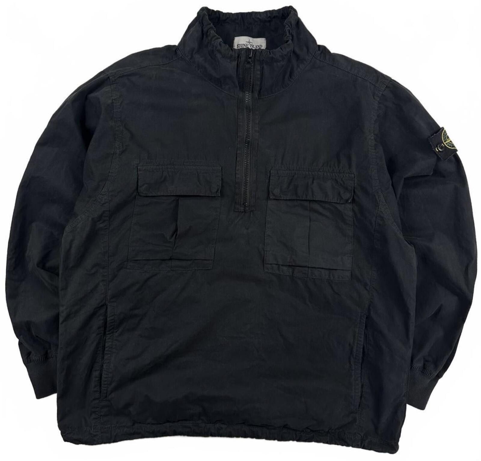Stone Island Stone Island 1/4 Zip Smock Black Medium Size US M / EU 48-50 / 2 - 1 Thumbnail