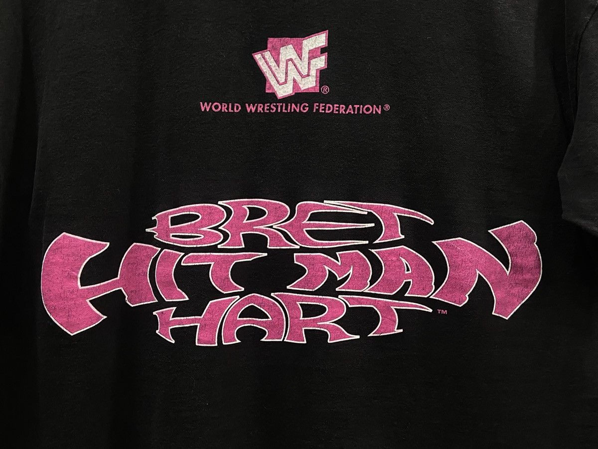 Vintage × WWE × WWF Vintage 1998s Bret ‘The Hitman’ Hart WWE Wrestling TShirt Size US L / EU 52-54 / 3 - 12 Thumbnail