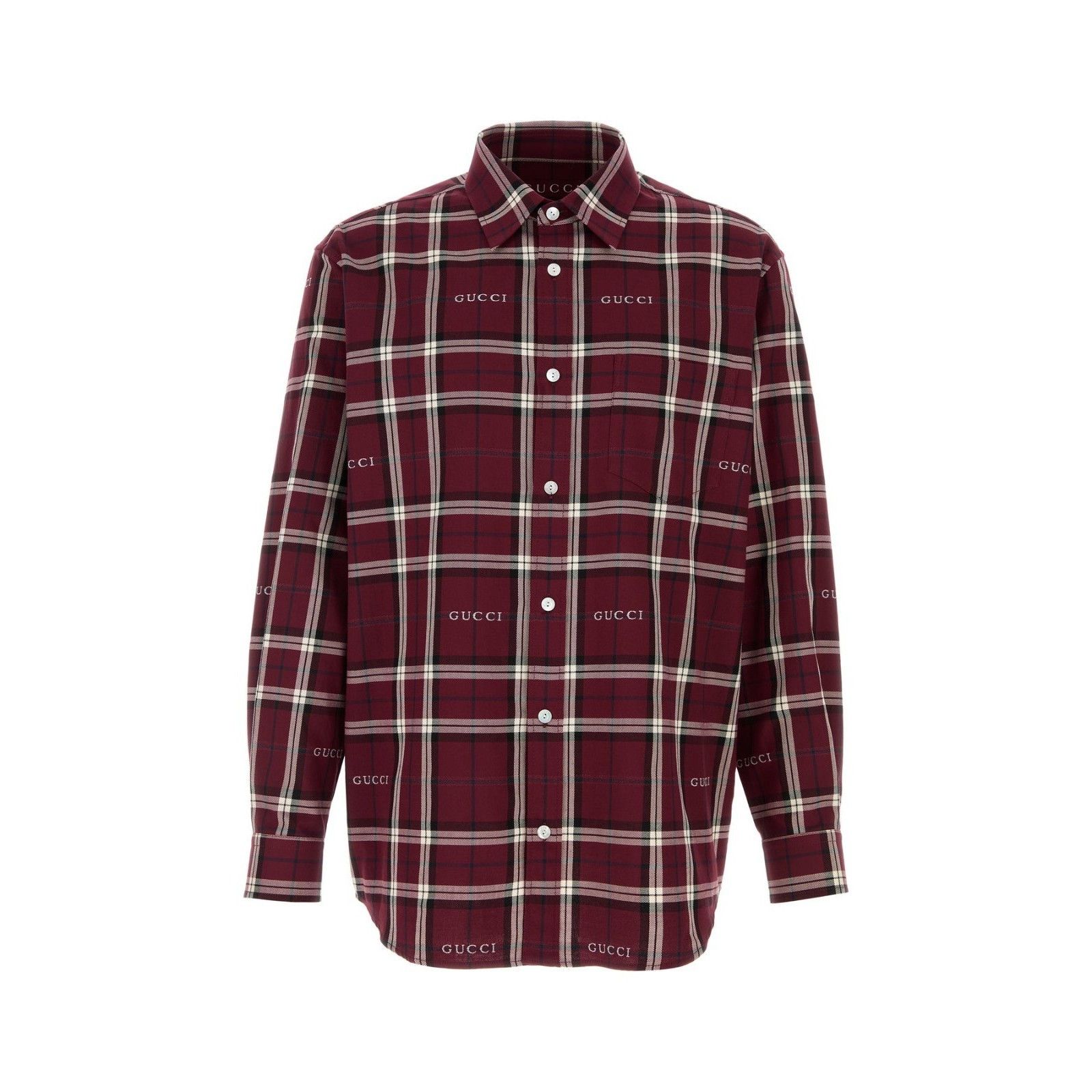 GUCCI Embroidered Cotton Shirt New & Authentic (Men's size:X