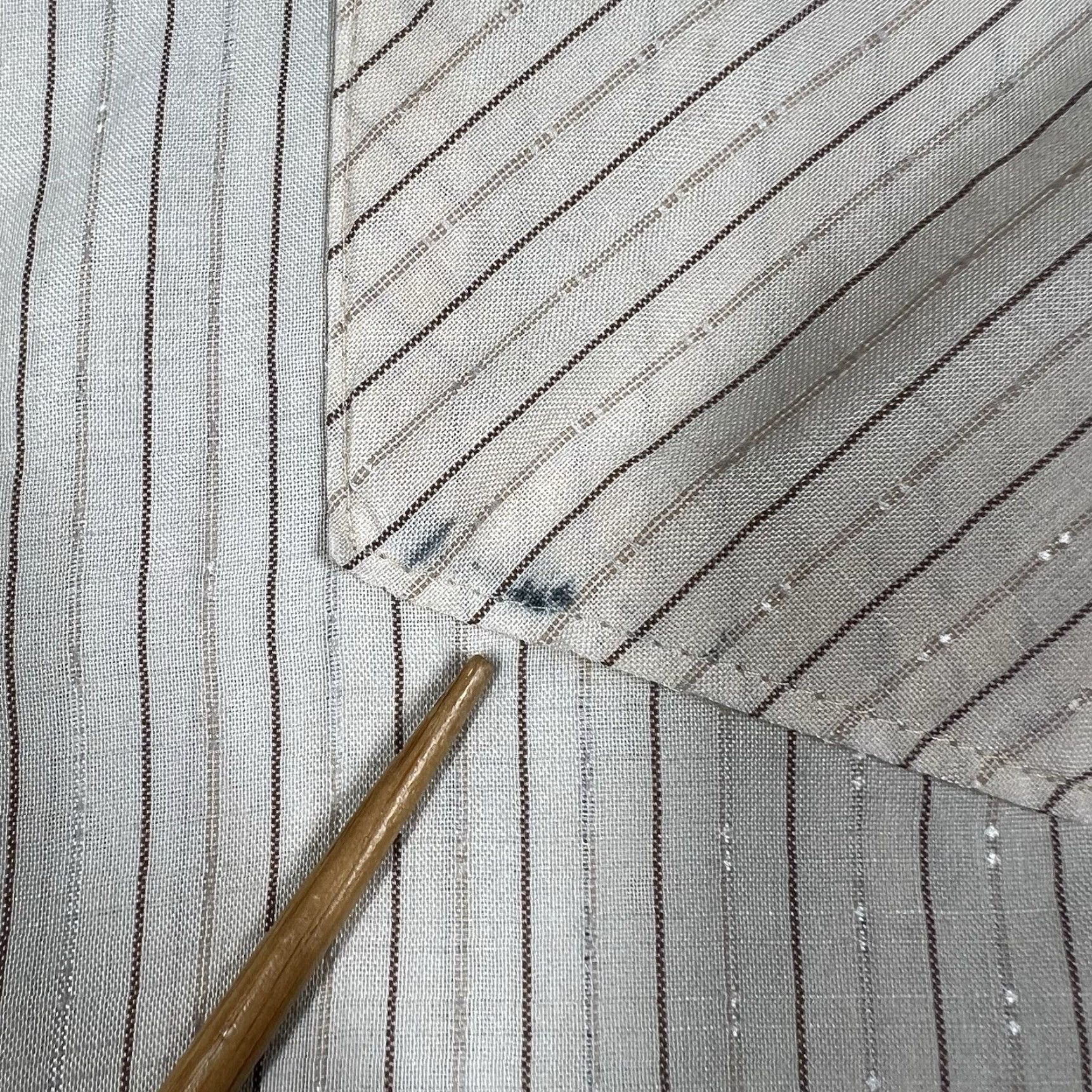 Armani VINTAGE Karman Shirt Button-Up XL Ivory Striped Cowboy Western - Mens, Short Sleeve, Snap Collar, Pockets, 80s 90s, Cotton Size US XL / EU 56 / 4 - 7 Thumbnail