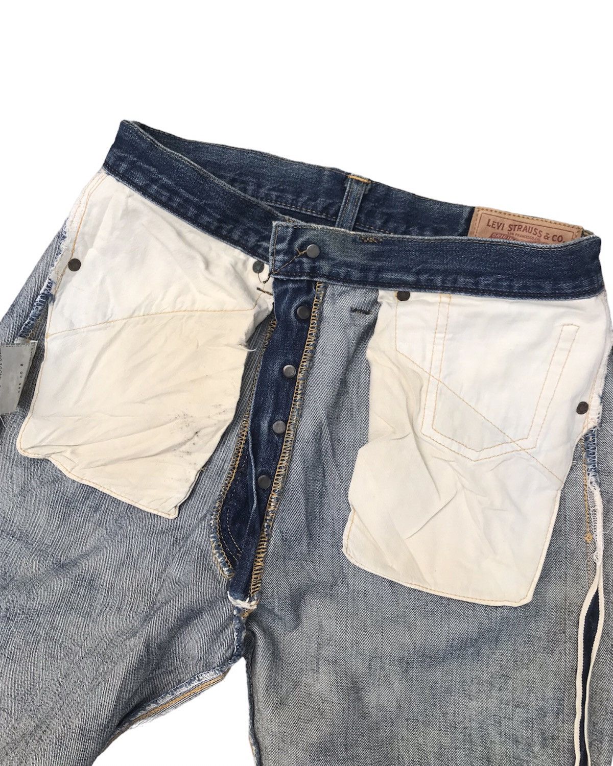 Levi's Vintage Clothing 501XX Big E LVC Laurel Leaf Donut Button Denim Size US 30 / EU 46 - 17 Thumbnail