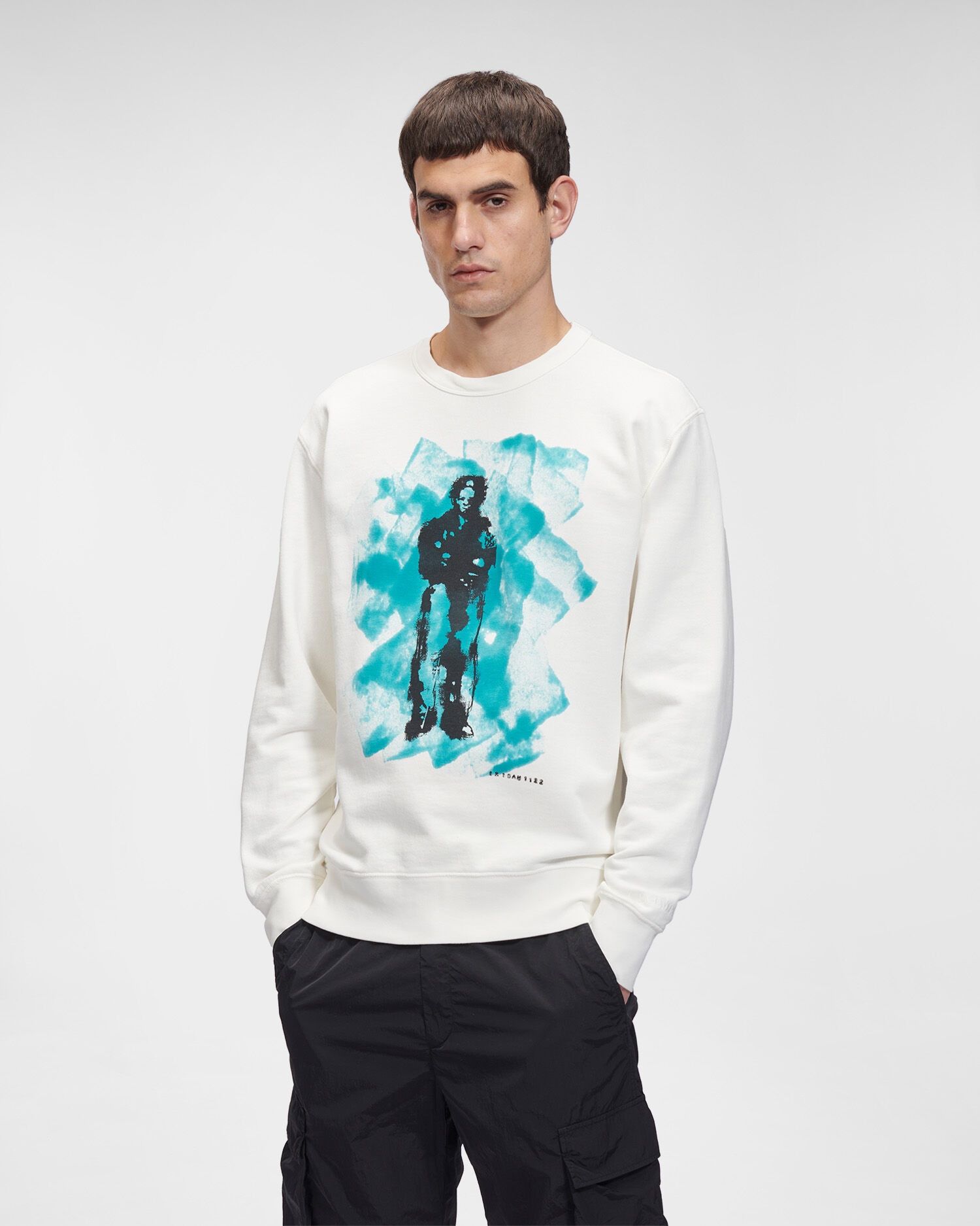 C.P. Company o1y1224 Crewneck Sweatshirt in Ivory Size US XS / EU 42 / 0 - 2 Thumbnail