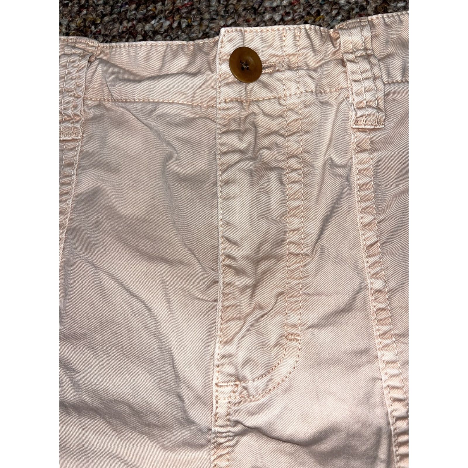 Madewell Madewell Women's Twill Shorts Mid Rise Pink Casual 24 Bohemian Summer Spring Pockets Size 42" / US 20 - 2 Thumbnail