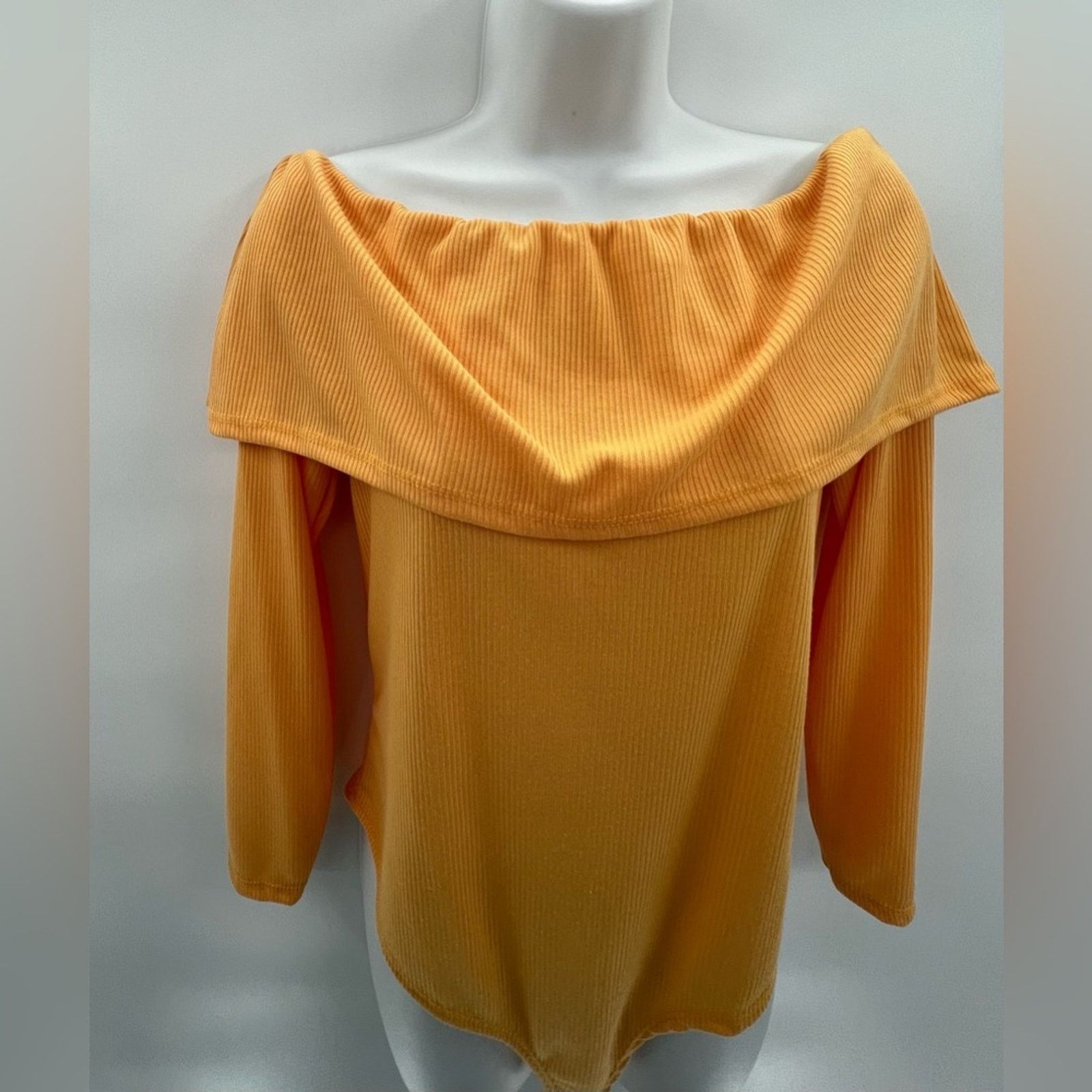 Boohoo BOOHOO OFF THE SHOULDER RIB KNIT BODYSUIT SZ 12 NWT Size XL / US 12-14 / IT 48-50 - 2 Thumbnail