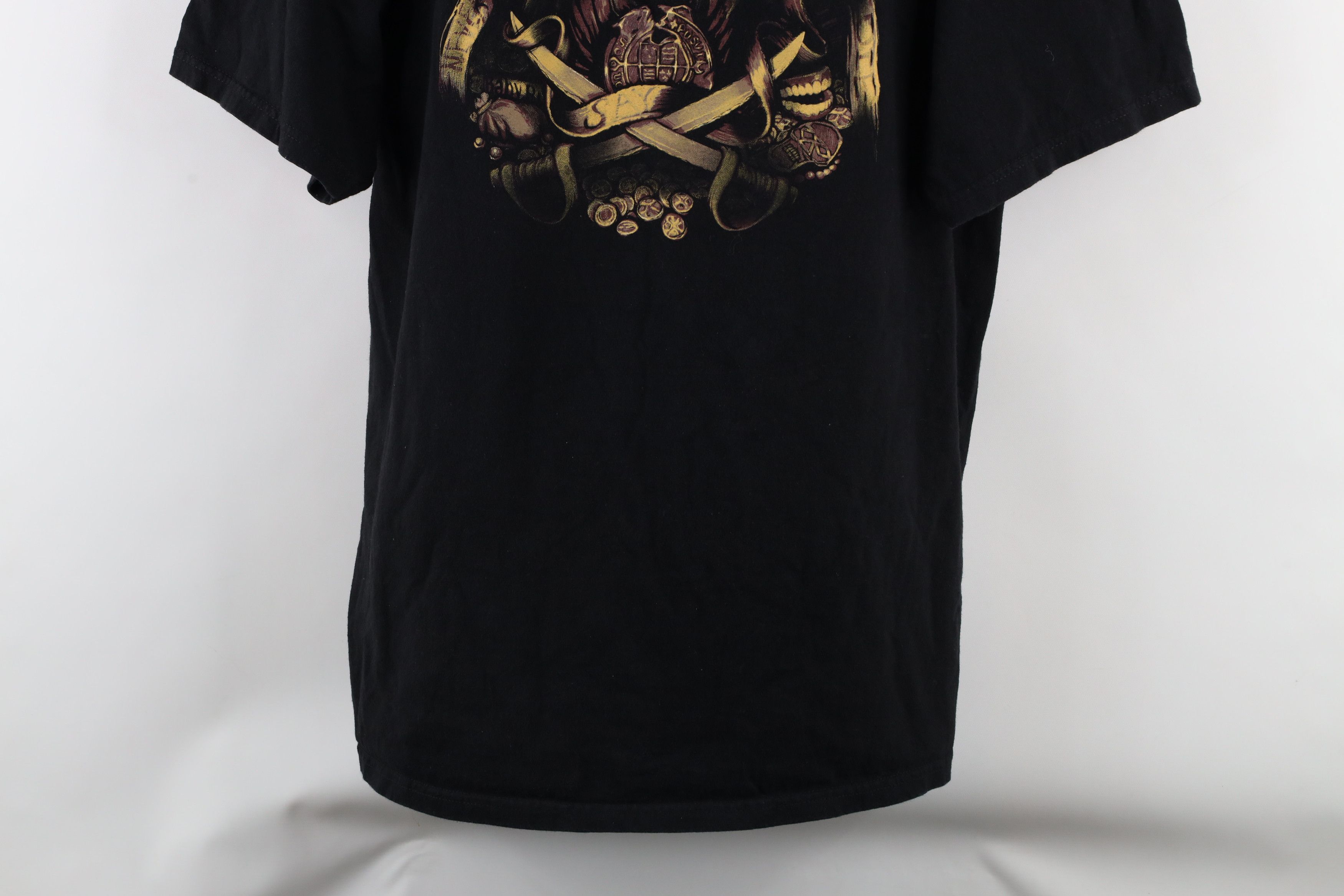 Vintage Vintage Y2K Streetwear Pirate UFC MMA Fighting T-Shirt Black Size US XL / EU 56 / 4 - 3 Thumbnail