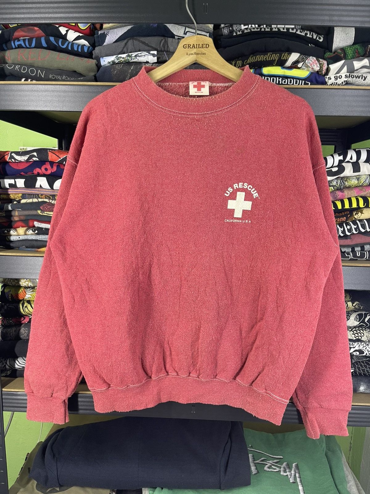 Vintage Vintage Us Rescue California USA Sweashirt Size US M / EU 48-50 / 2 - 2 Thumbnail
