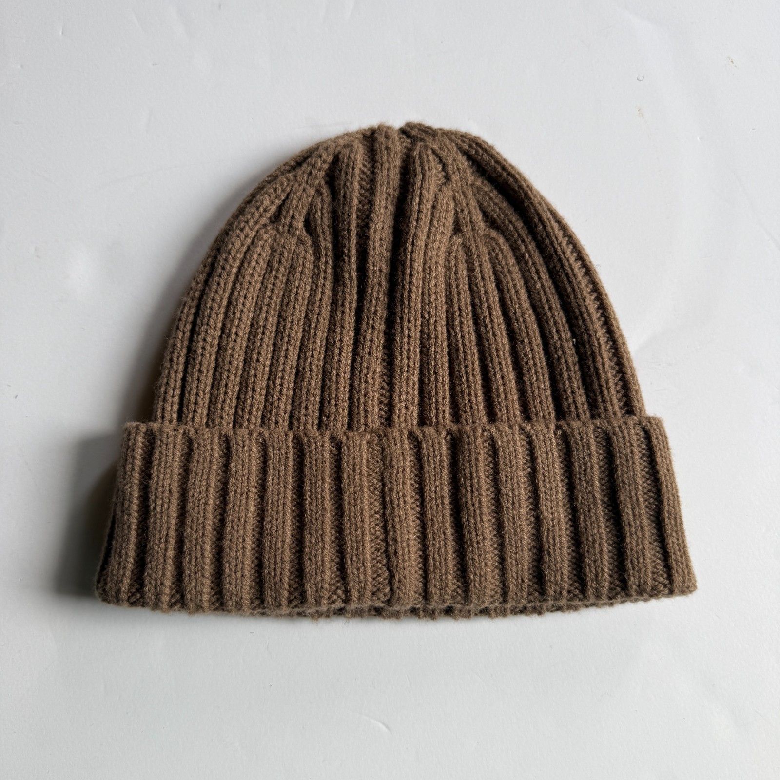 Uniqlo Uniqlo Heattech Ribbed Knit Beanie in Coffee Brown - Unisex Size ONE SIZE - 1 Thumbnail