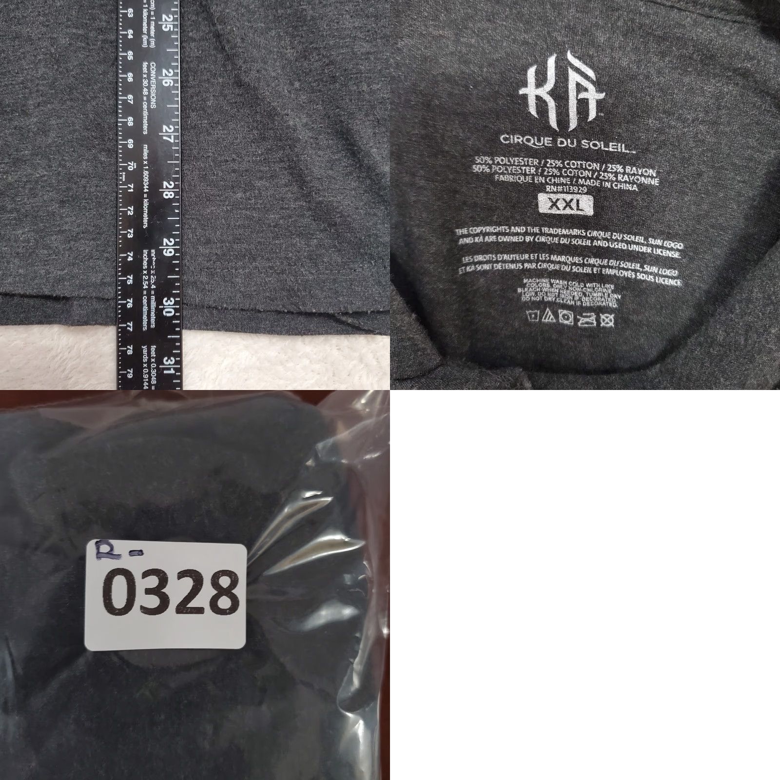 Vintage VINTAGE Cirque du Soleil KA Shirt Women 2XL Dark Gray Hooded Long Sleeve Lightweight Tee Casual Size XXL / US 16-18 / IT 52-54 - 8 Thumbnail