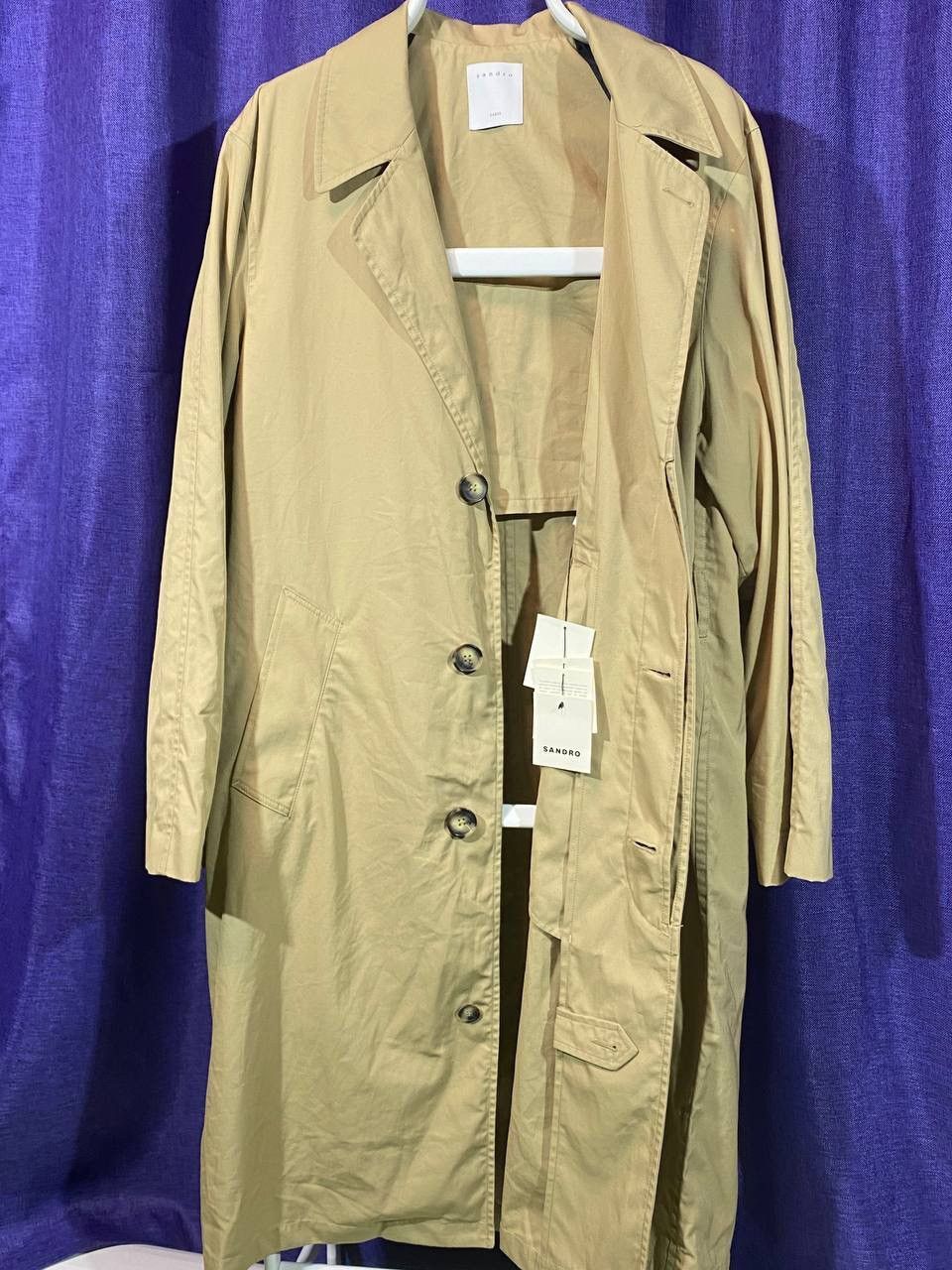 Sandro Sandro Paris Men Trench Coat Jacket Size US L / EU 52-54 / 3 - 1 Thumbnail