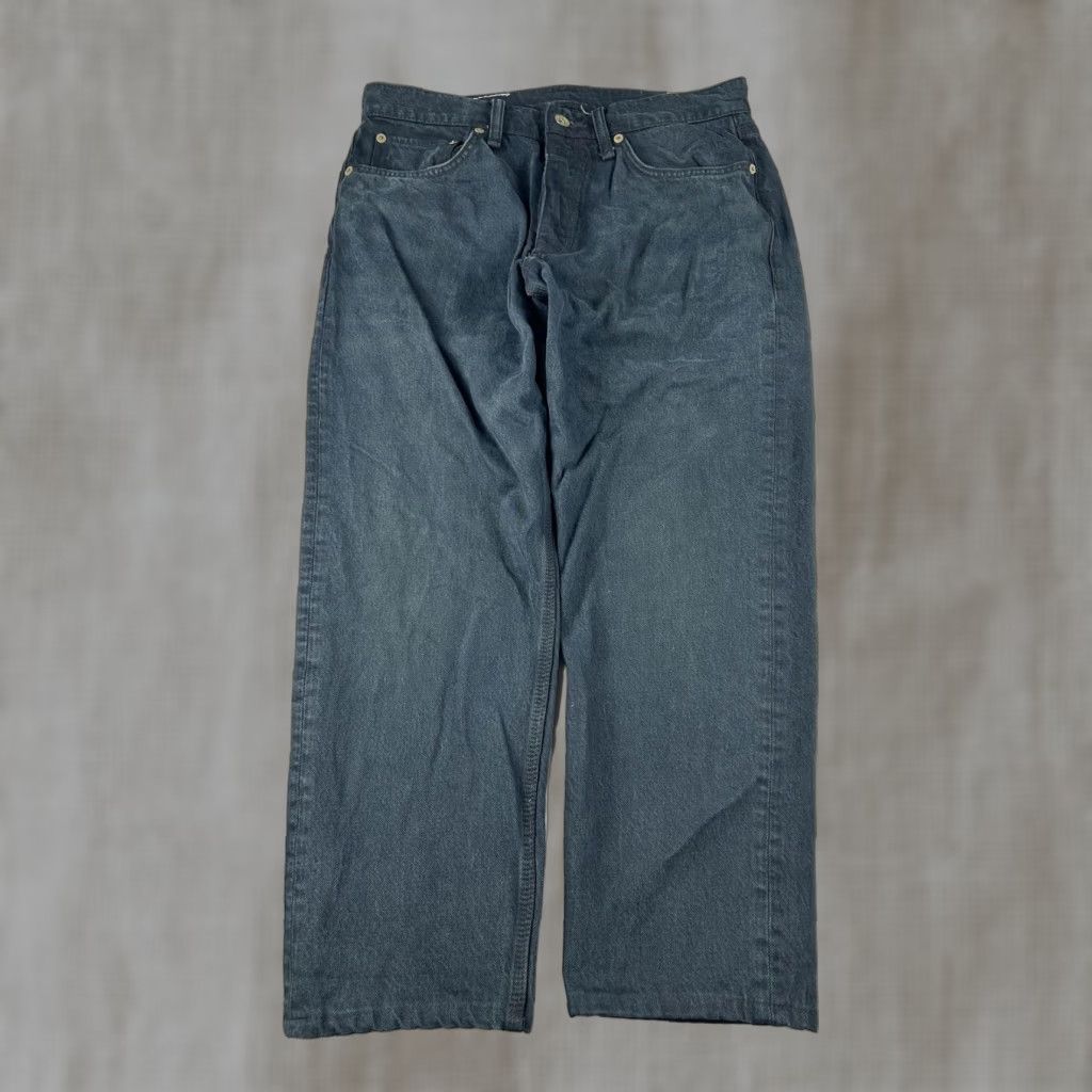 Rag & Bone VINTAGE Rag & Bone Jeans Mens 31X24.5 Black Denim Relaxed Wide Leg Button Fly Pants Size US 31 - 1 Thumbnail