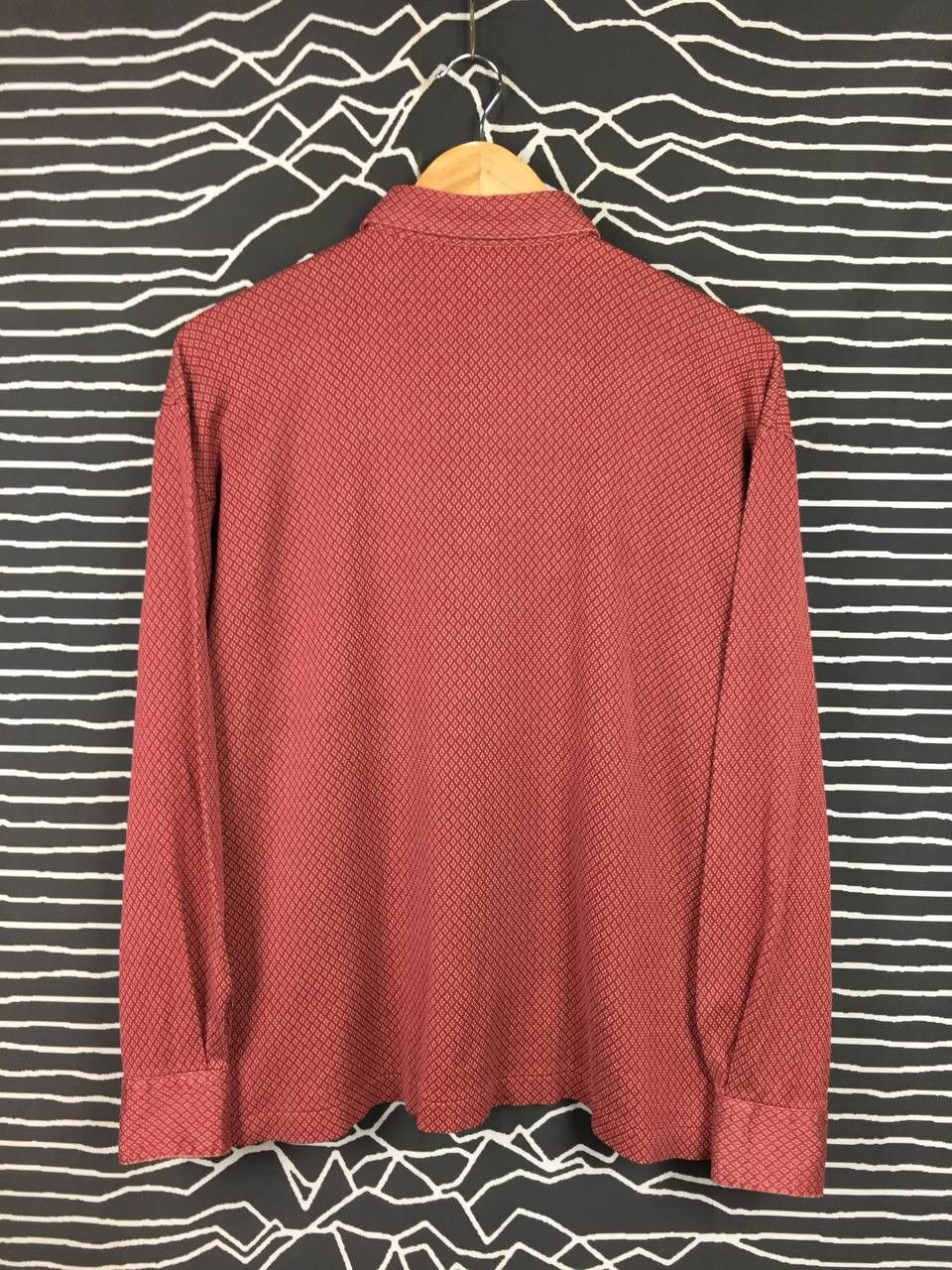 Yves Saint Laurent Vtg YSL Yves Saint Laurent Patterned Longsleeve Polo Tee Size US L / EU 52-54 / 3 - 5 Thumbnail