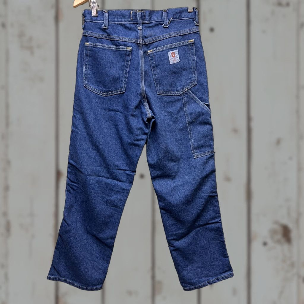 Vintage Tyndale Jeans Men 30x30 FR Flame Resistant 100% Cotton Blue Denim Jeans Regular 30 Inseam Size US 30 / EU 46 - 1 Thumbnail
