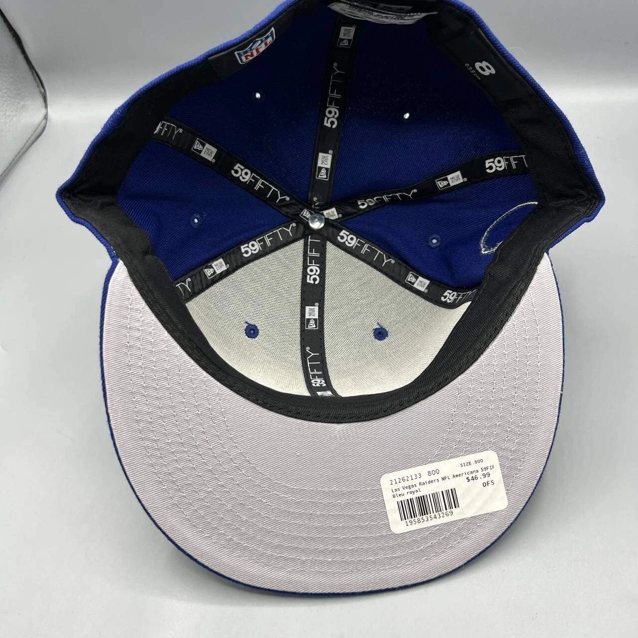 New Era Las Vegas Raiders Hat Men 8 59Fifty New Era NFL Fitted Cap Size ONE SIZE - 2 Thumbnail
