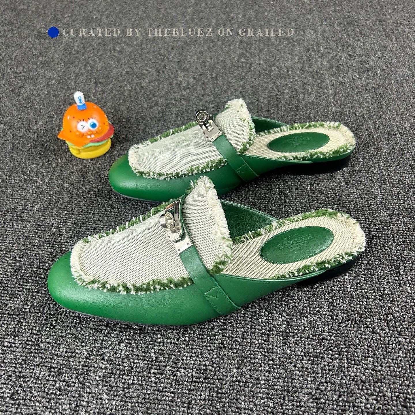 Hermes Hermes Women's Green Mules Size US 5 / IT 35 - 1 Thumbnail