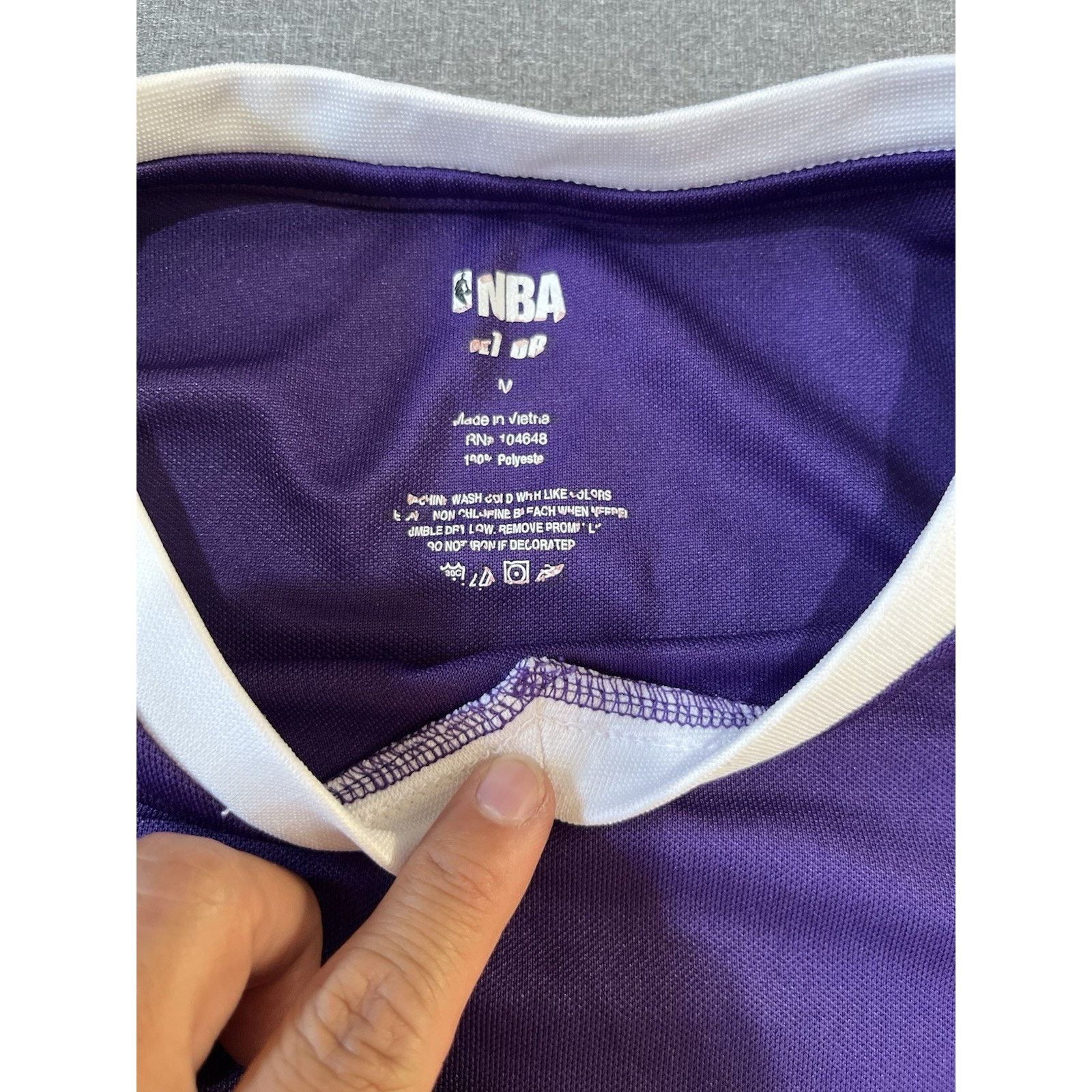 NBA Lakers Shooting Shirt Mens Med Warm Up NBA LA Los Angeles Size US M / EU 48-50 / 2 - 4 Thumbnail