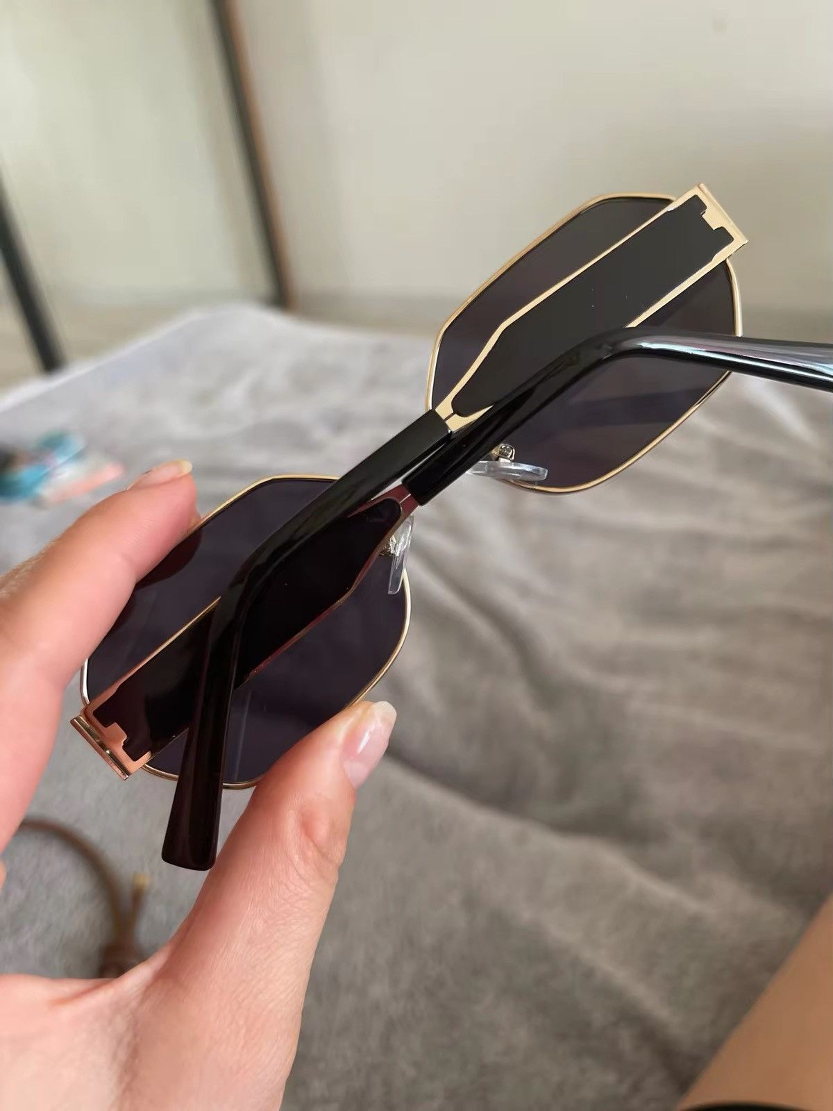 Other Retro Metal Rectangle Sunglasses Size ONE SIZE - 4 Thumbnail