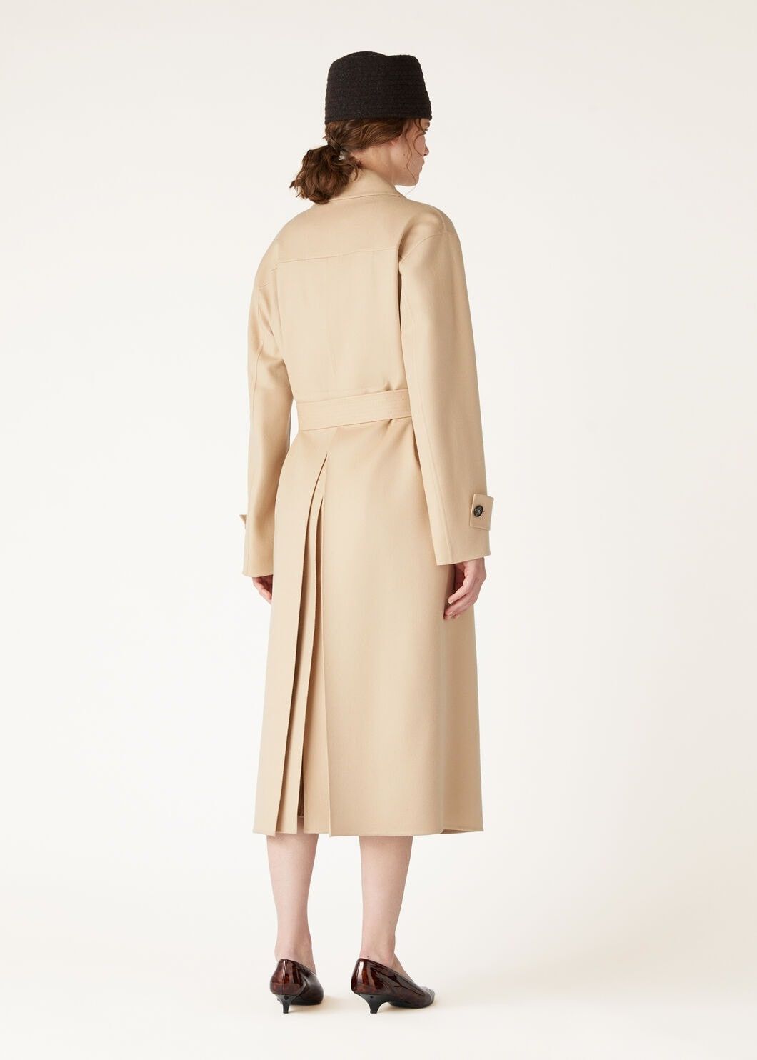Loro Piana o1srvl11e0725 FAO3212 Freddy Cashmere Coat in Beige Size L / US 10 / IT 46 - 5 Thumbnail